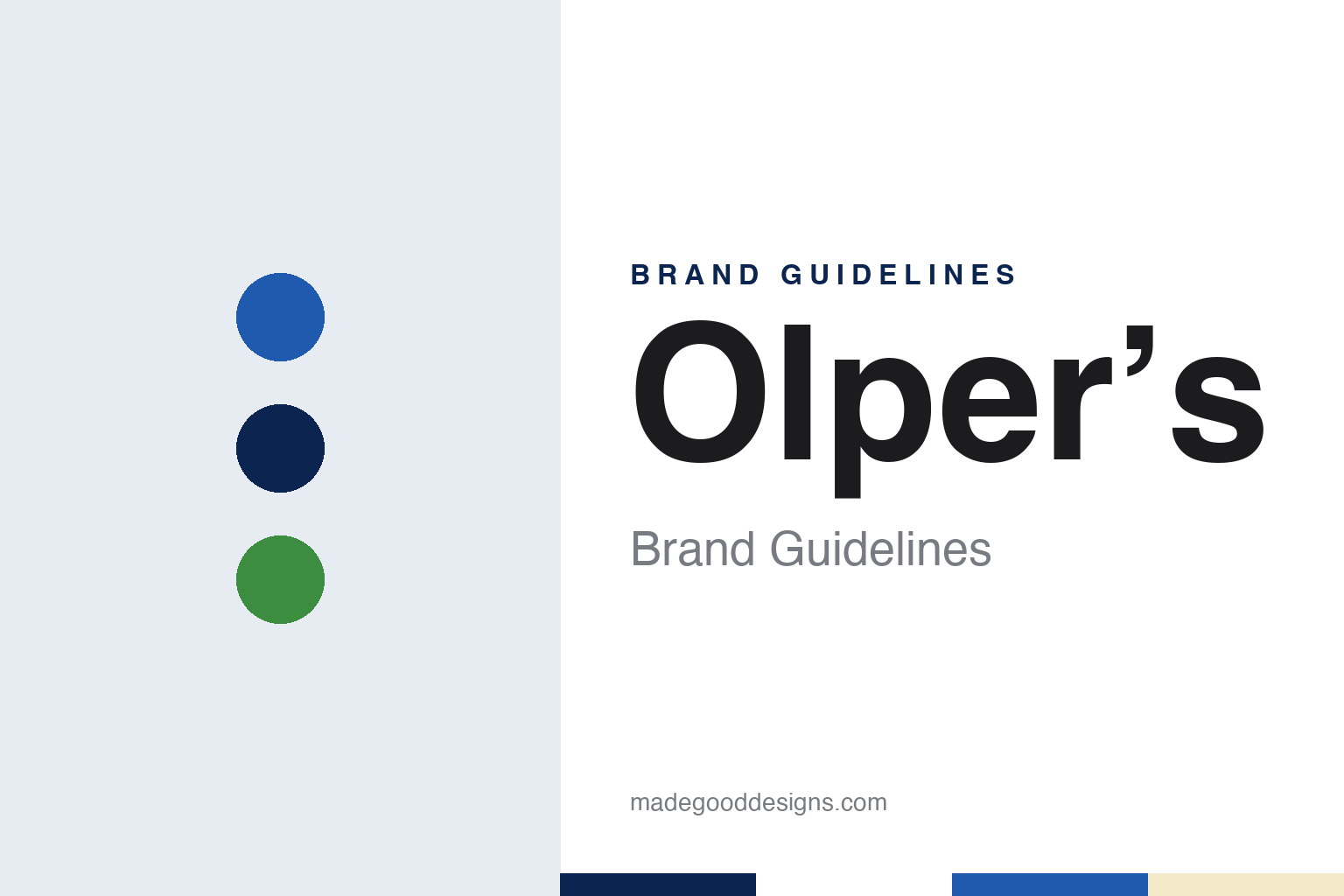 Olper’s brand guidelines — abstract colour discs and material texture (original homage; not a Olper’s product or logo)