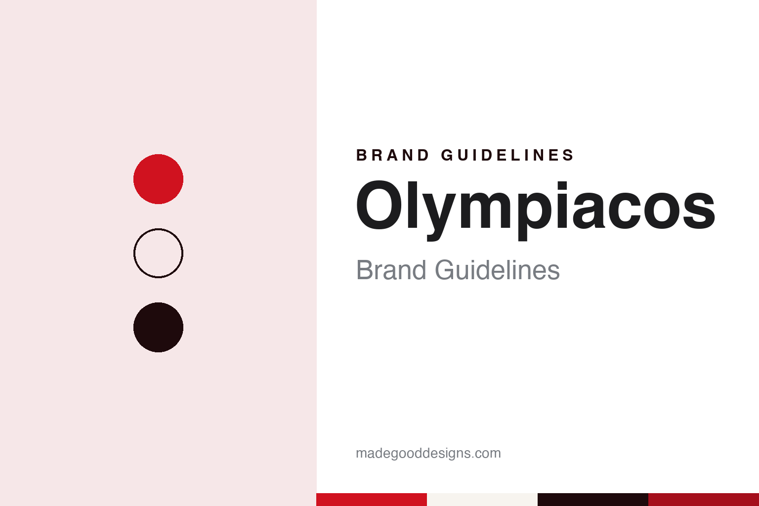 Olympiacos Brand Guidelines: A Laurel-Crowned Youth, Red and White and Piraeus