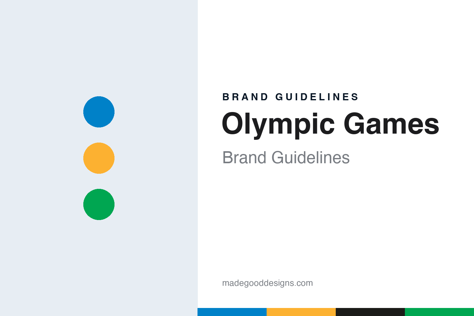 Olympic Games brand guidelines — abstract colour discs and material texture (original homage; not a Olympic Games product or logo)