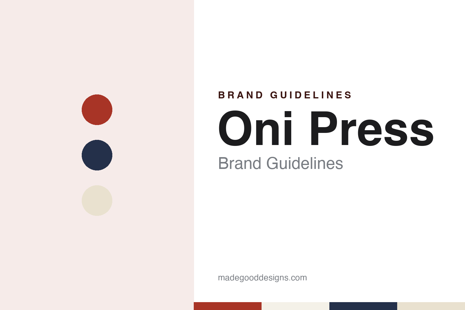 Oni Press Brand Guidelines: A Japanese Ogre’s Name, Portland and Oni-Lion Forge