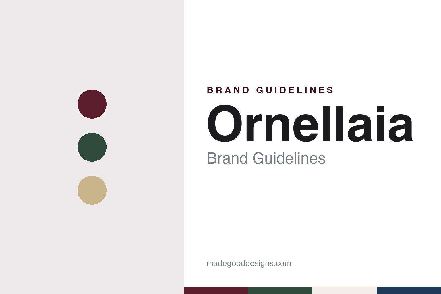 Ornellaia brand guidelines — abstract colour discs and material texture (original homage; not a Ornellaia product or logo)