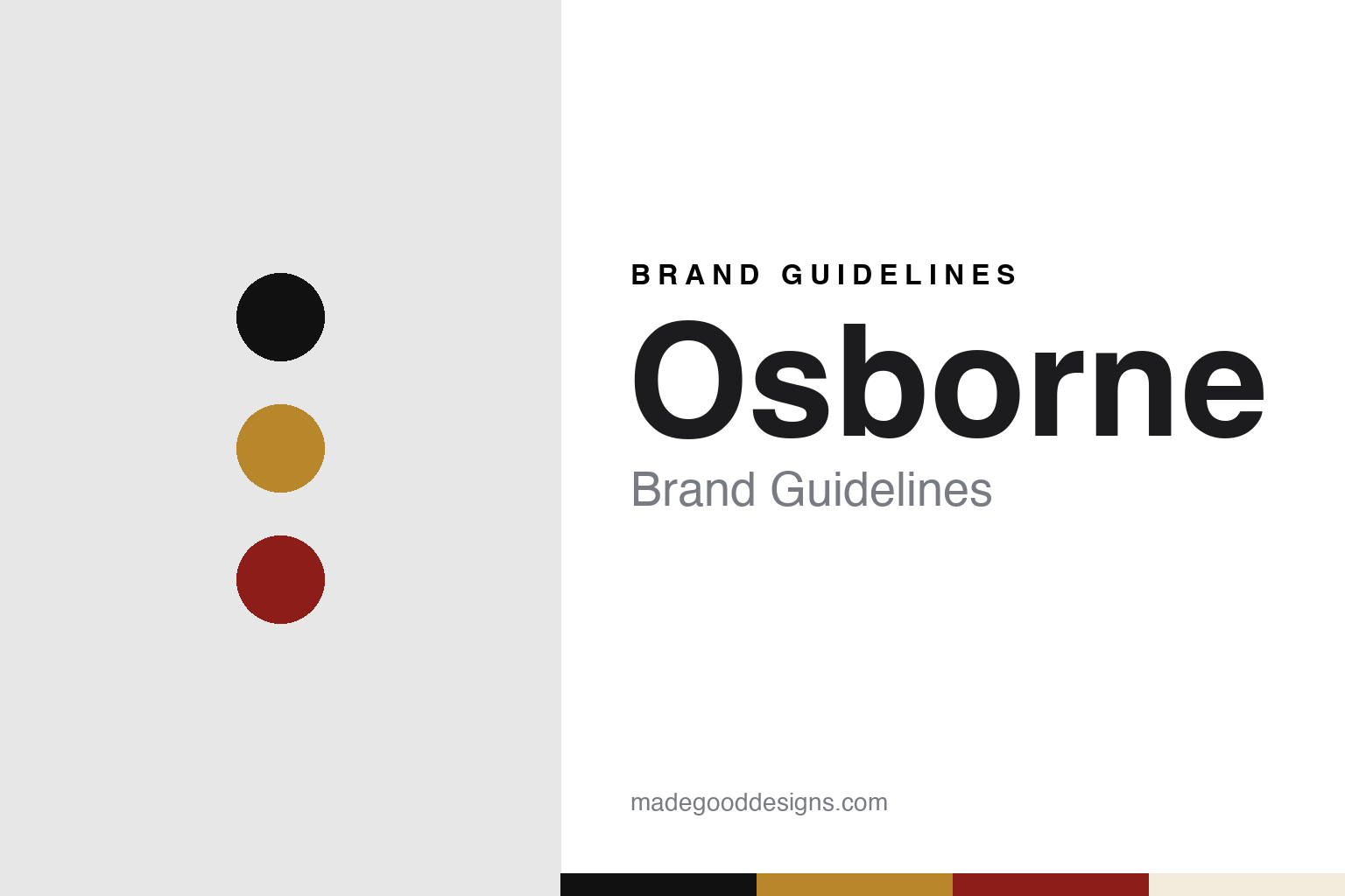 Osborne brand guidelines — abstract colour discs and material texture (original homage; not a Osborne product or logo)