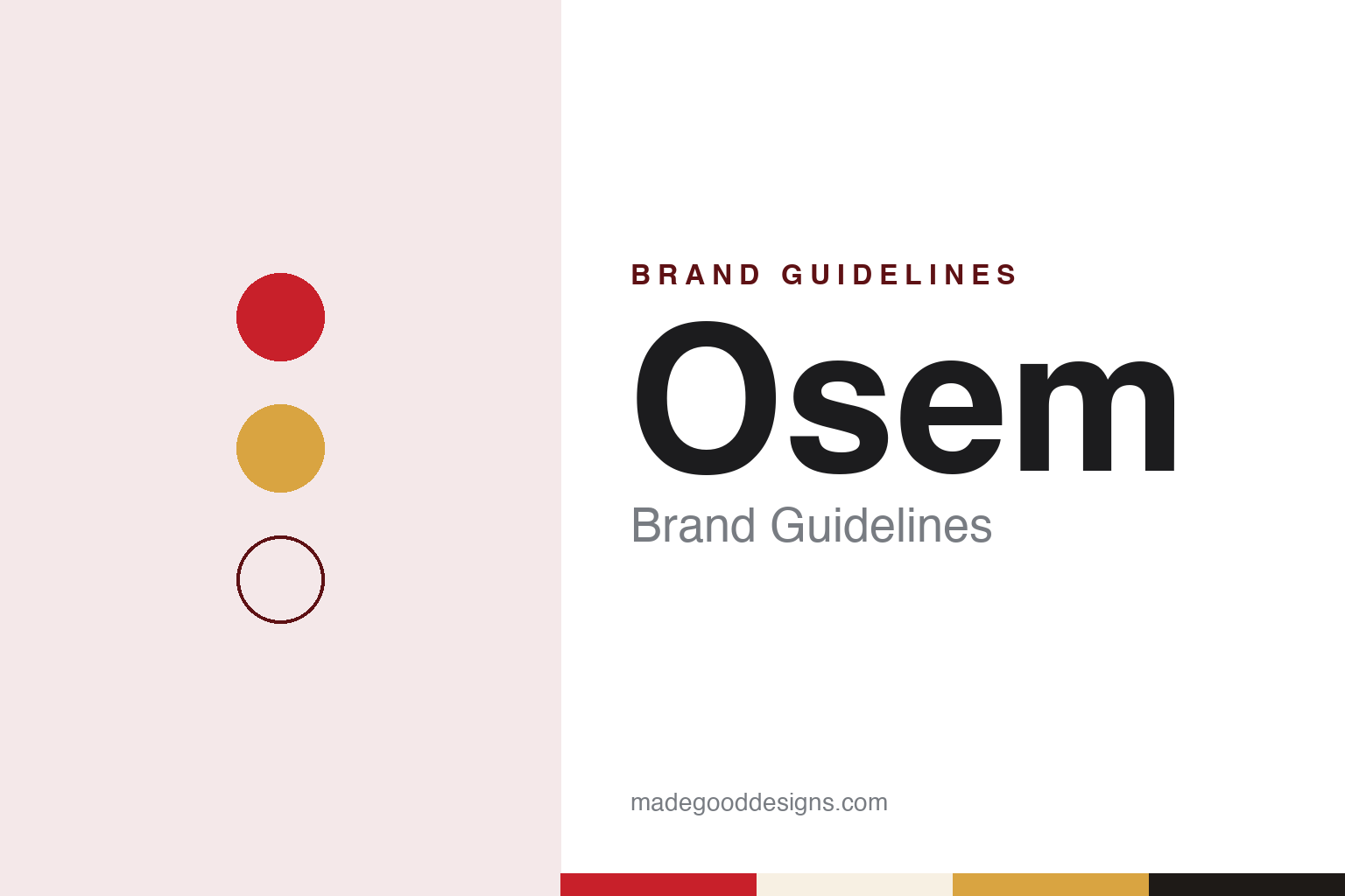 Osem brand guidelines — abstract colour discs and material texture (original homage; not a Osem product or logo)