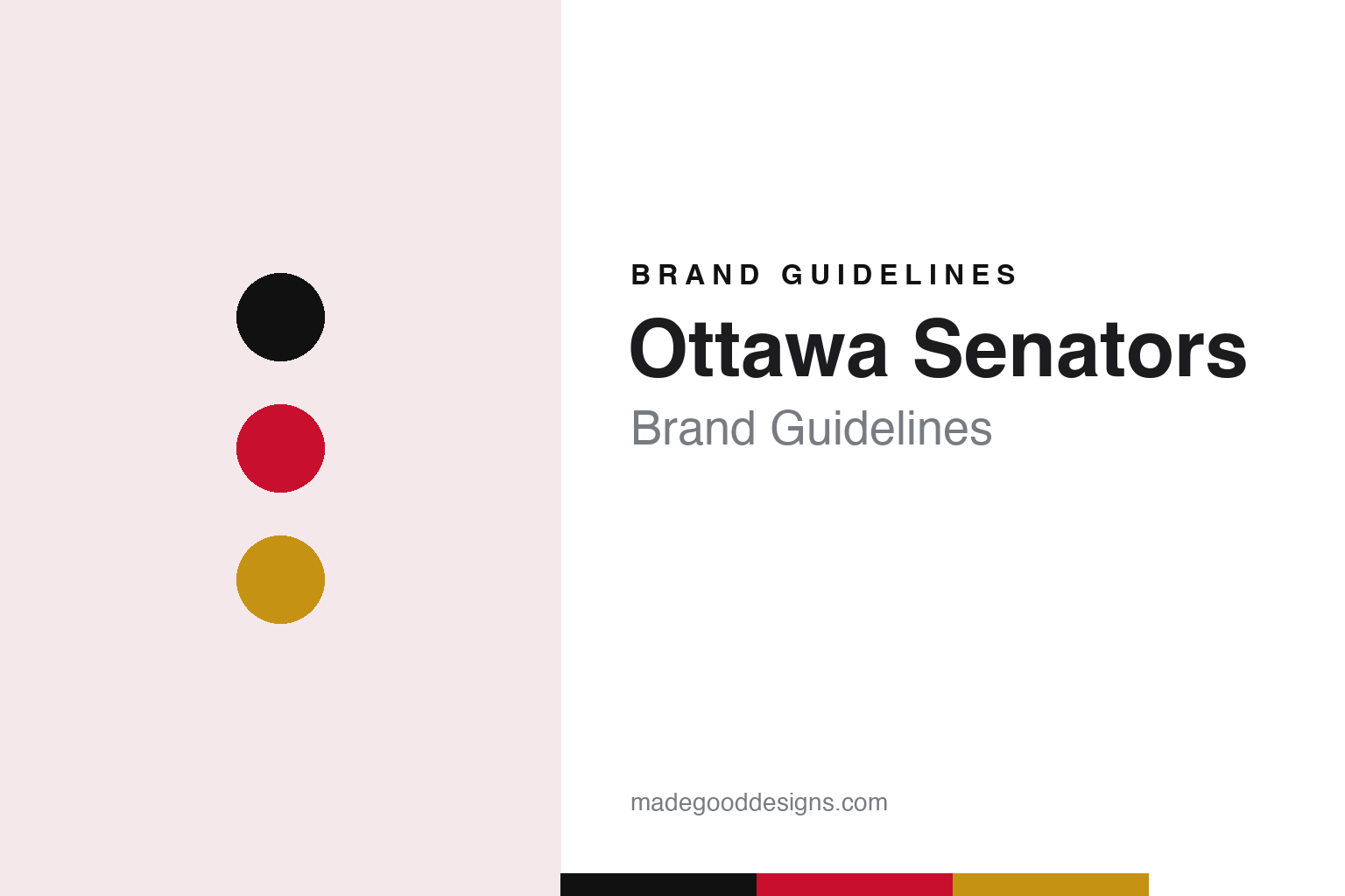 Ottawa Senators Brand Guidelines: A Roman Senator’s Head, Black, Red & Gold and an 1883 Name