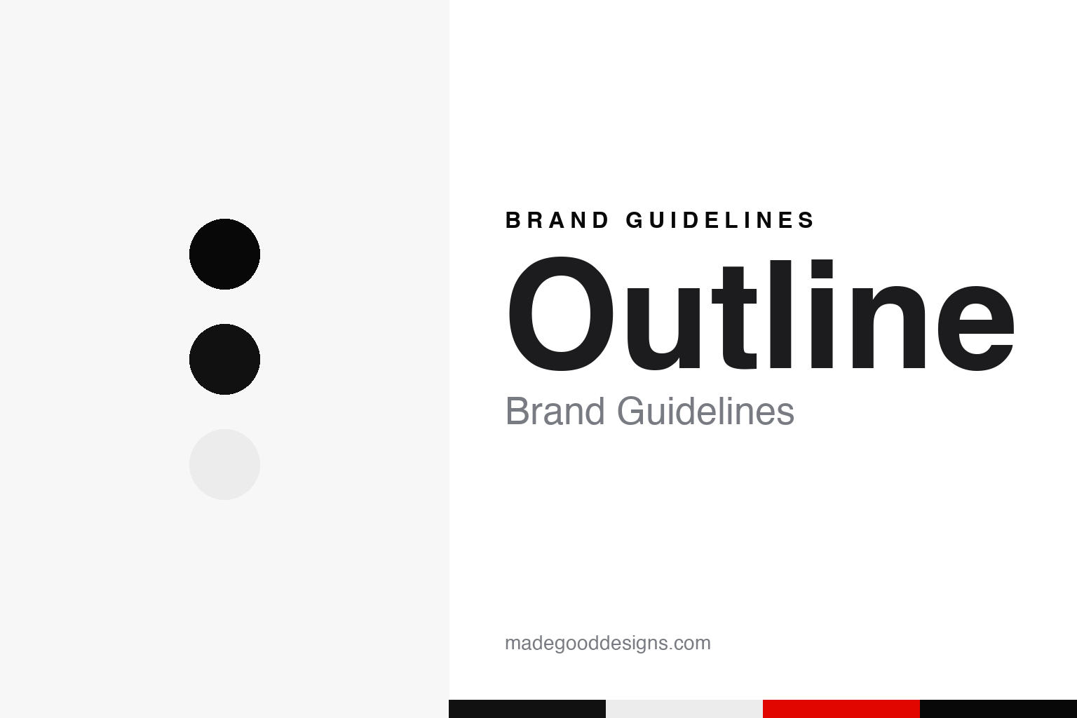 Outline brand guidelines — abstract colour discs and material texture (original homage; not a Outline product or logo)