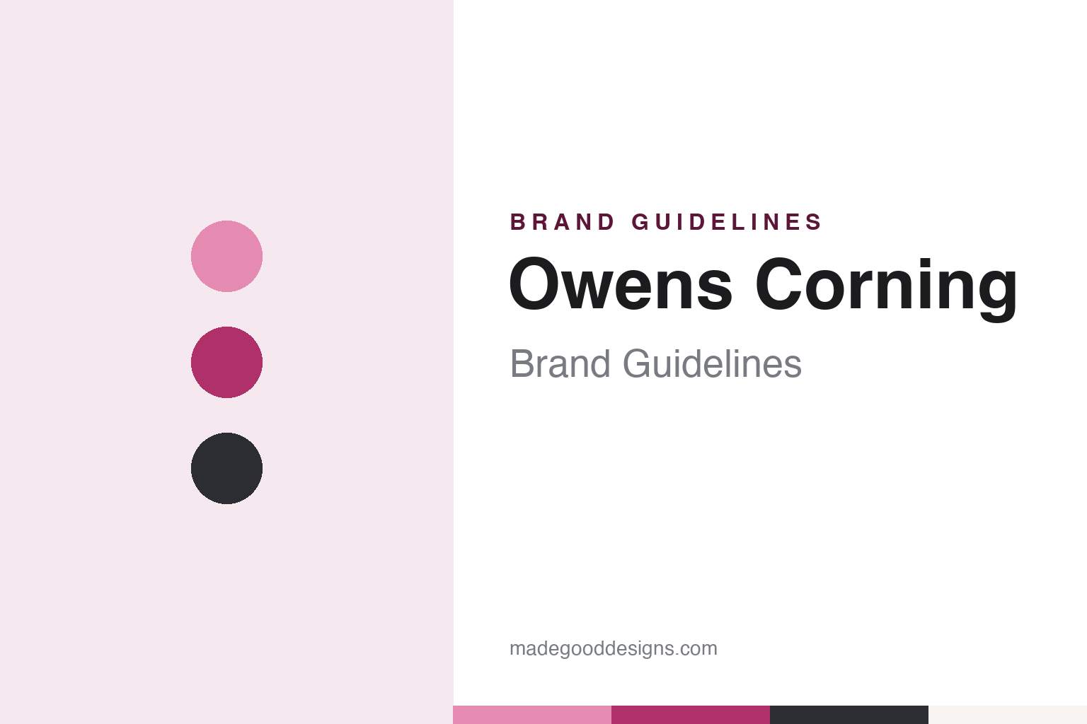 Owens Corning Brand Guidelines: The Toledo Glass-Fibre Venture and Its Pink