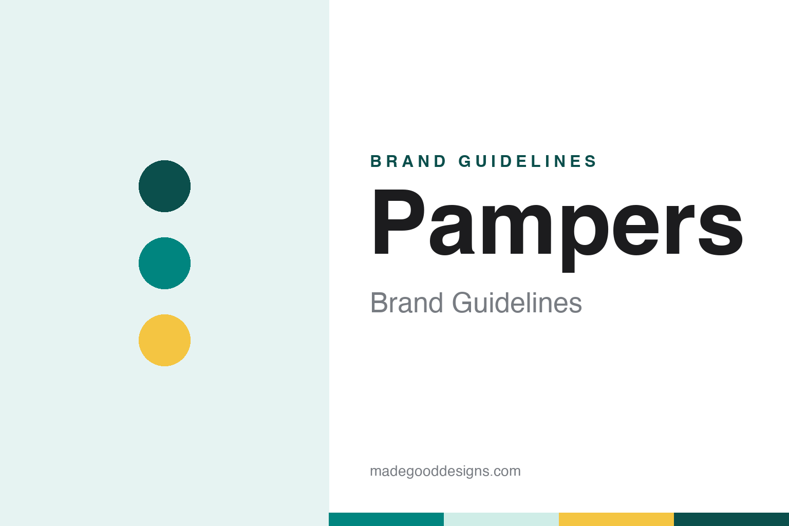 Pampers brand guidelines — abstract colour discs and material texture (original homage; not a Pampers product or logo)