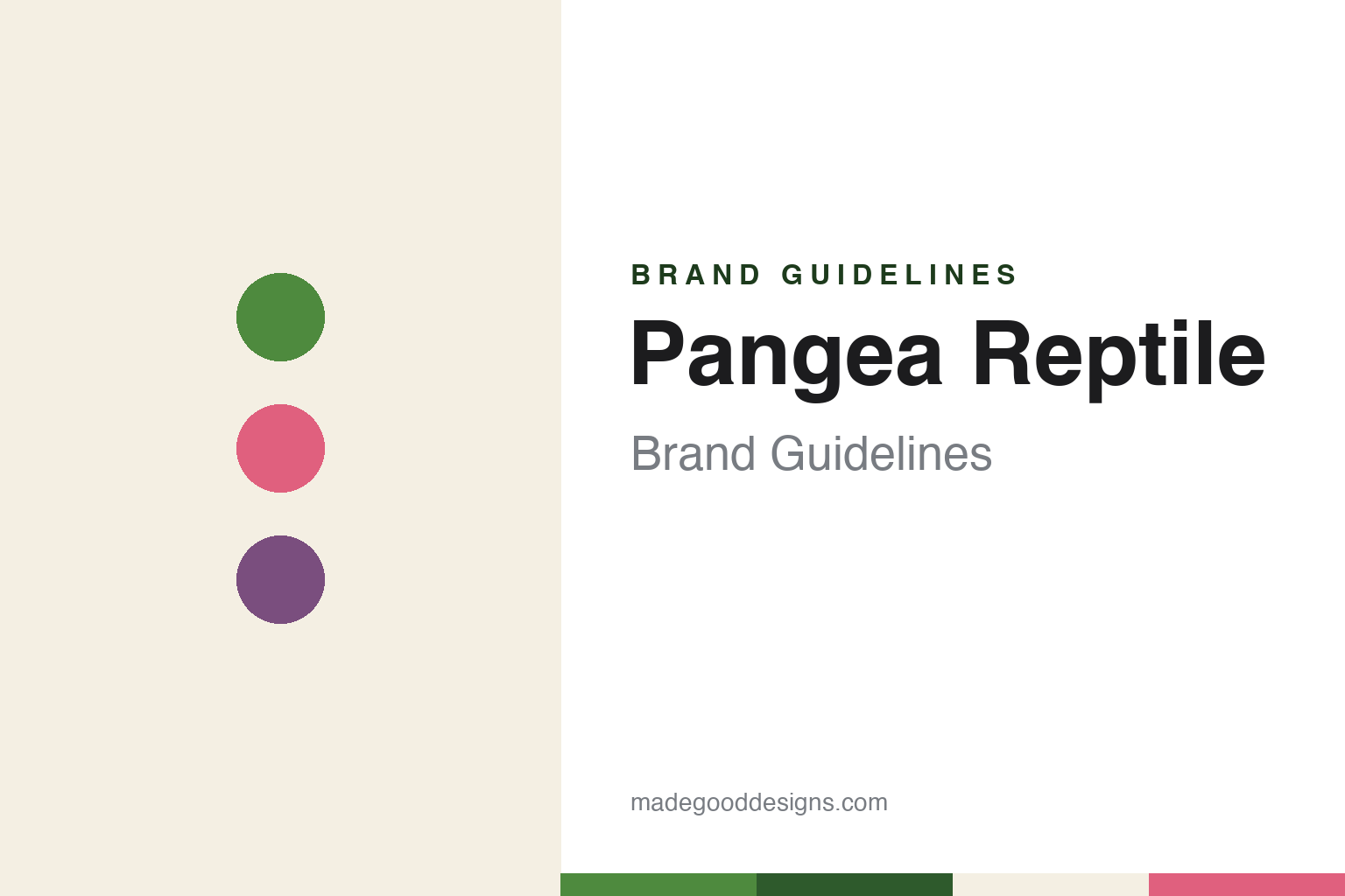 Pangea Reptile Brand Guidelines: Matthew Parks’s West Michigan Gecko Business, Started 2001