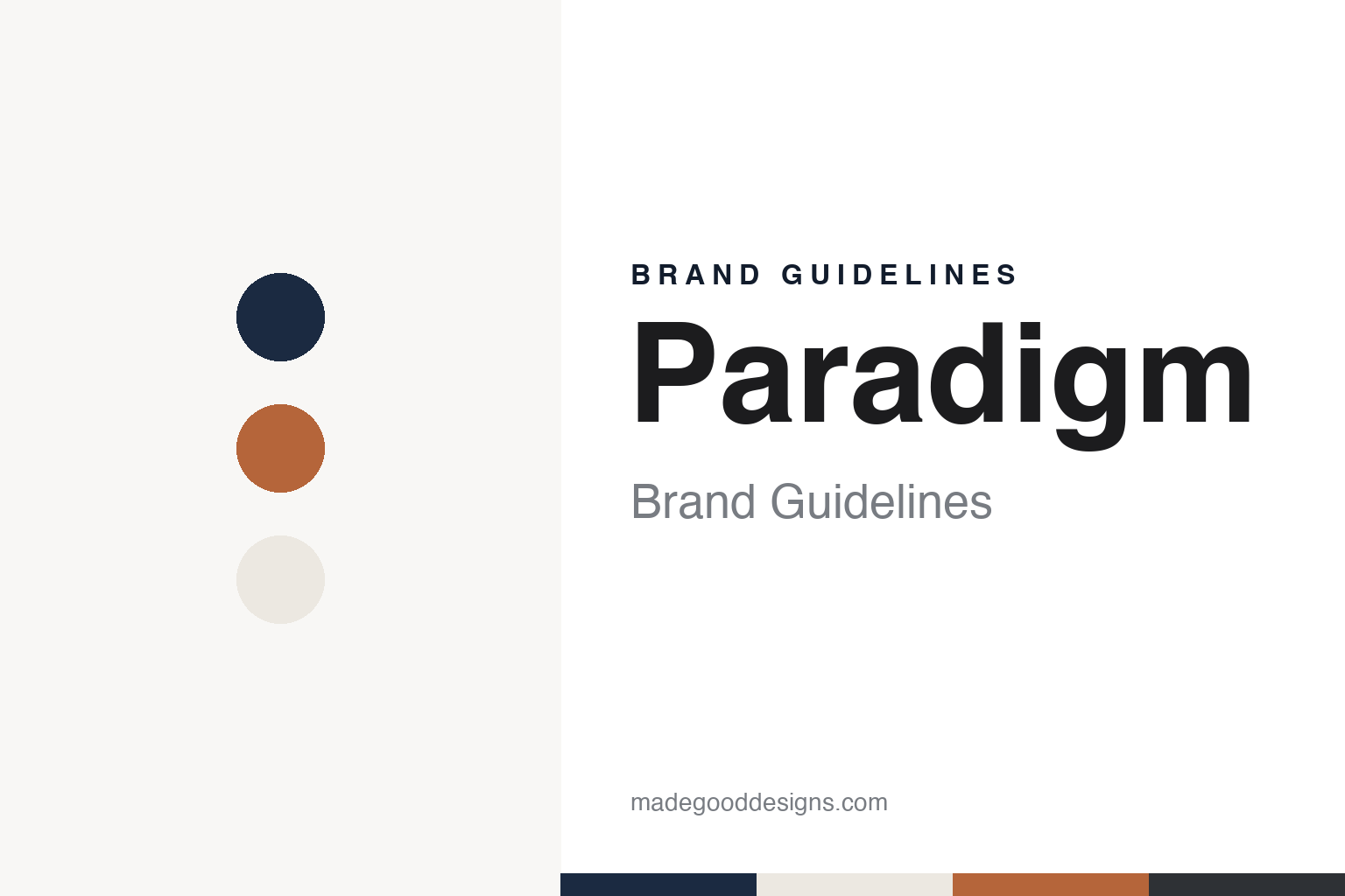 Paradigm brand guidelines — abstract colour discs and material texture (original homage; not a Paradigm product or logo)