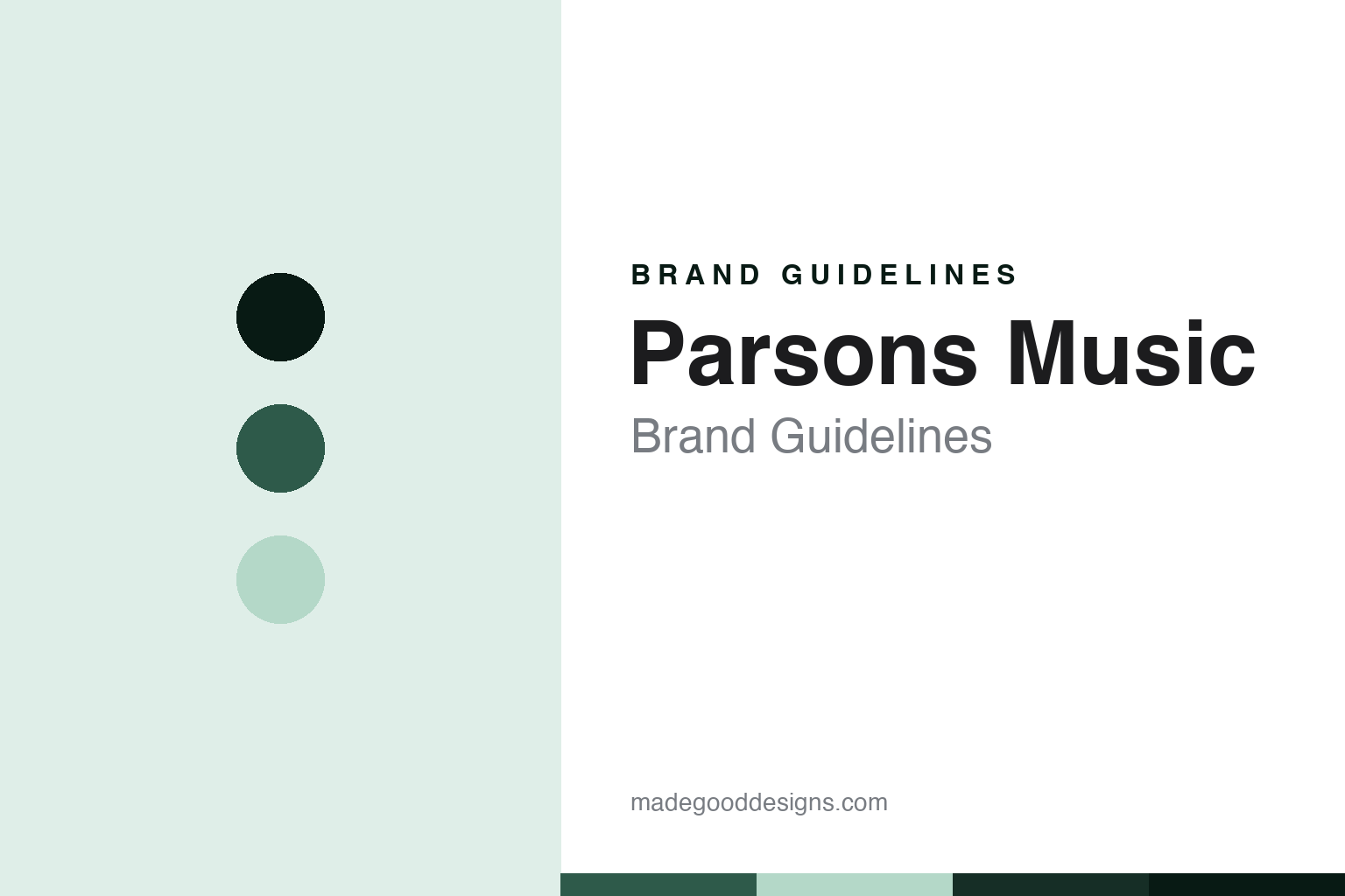 Parsons Music Brand Guidelines: From the Forest to the Showroom