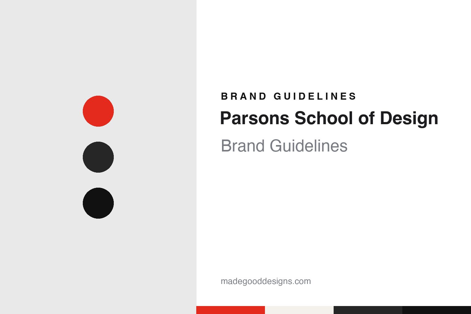 Parsons School of Design Brand Guidelines: The Chase School, a 1941 Name and a Typeface in Three Widths