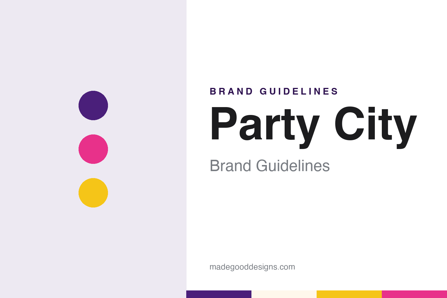 Party City Brand Guidelines: East Hanover, New Jersey, 1986