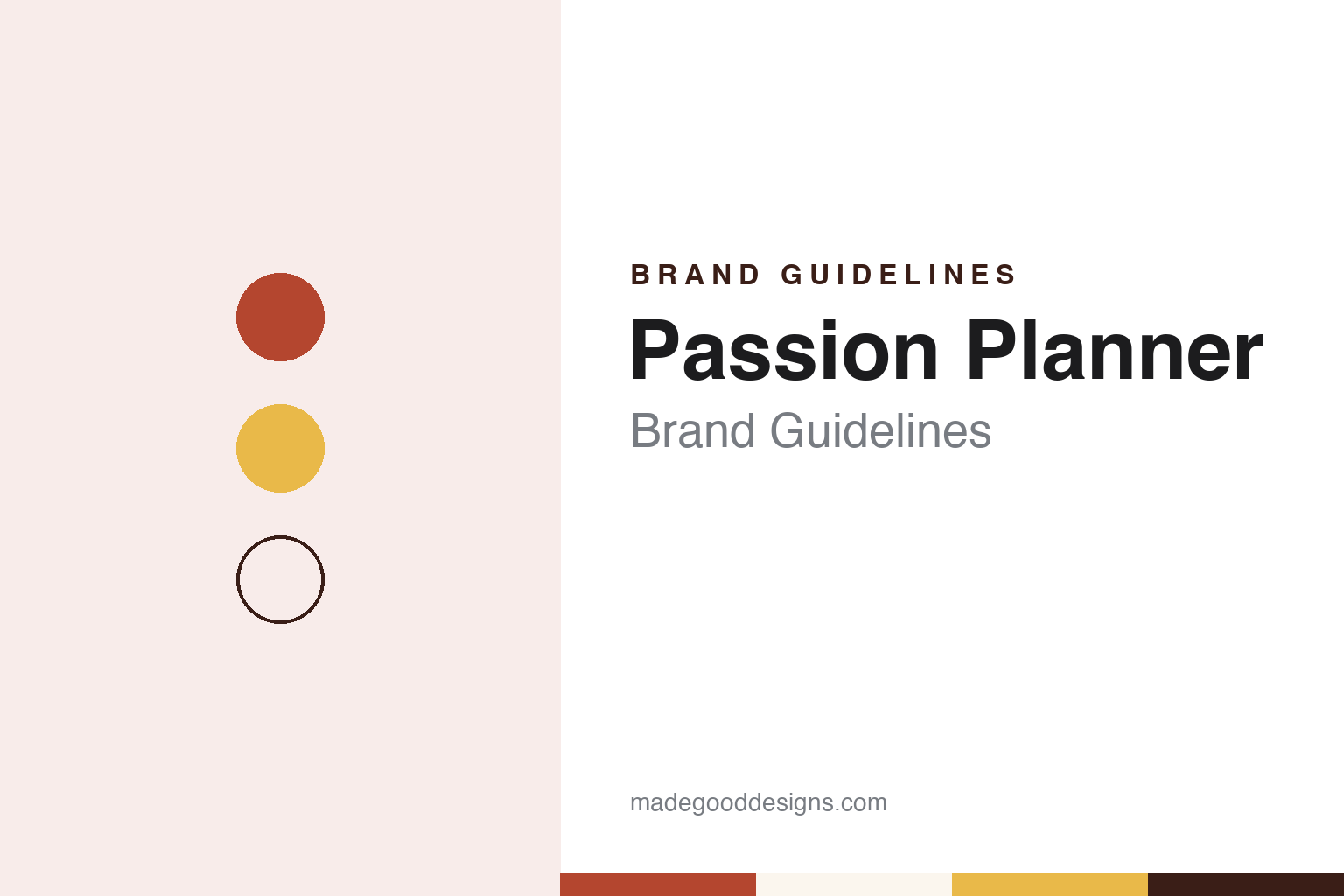 Passion Planner brand guidelines — abstract colour discs and material texture (original homage; not a Passion Planner product or logo)