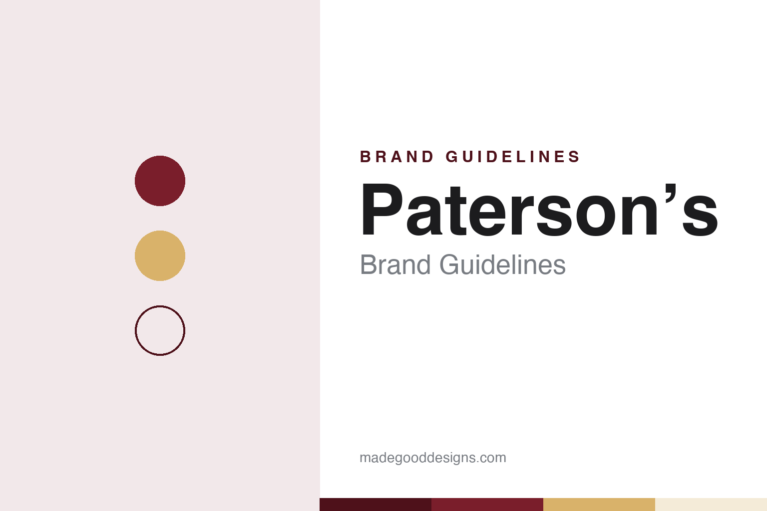 Paterson’s Brand Guidelines: The Rutherglen Oatcake Baker of 1895, Now Baking Shortbread in Livingston