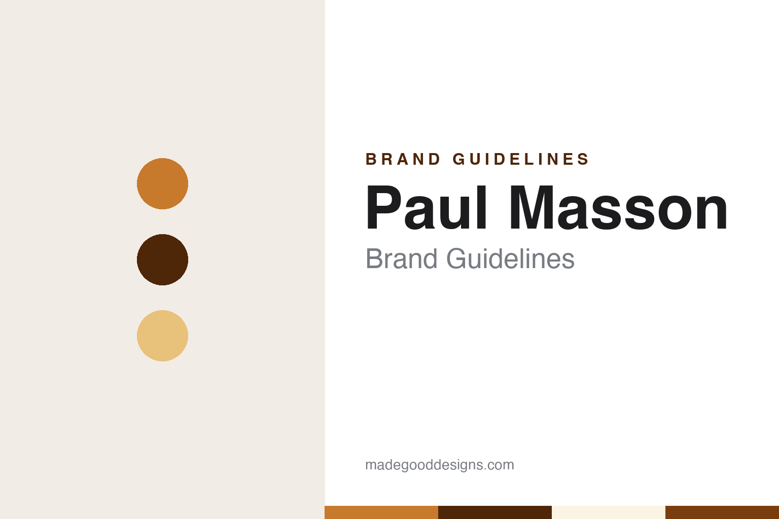 Paul Masson Brand Guidelines: The Burgundian’s Californian Name, Now a Sazerac Brandy