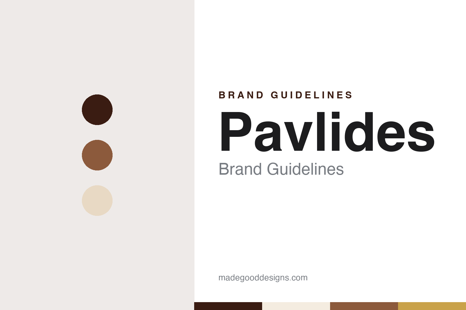 Pavlides brand guidelines — abstract colour discs and material texture (original homage; not a Pavlides product or logo)