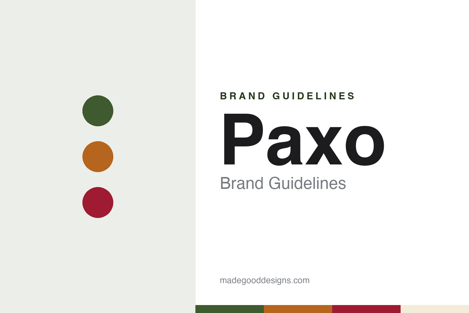 Paxo brand guidelines — abstract colour discs and material texture (original homage; not a Paxo product or logo)