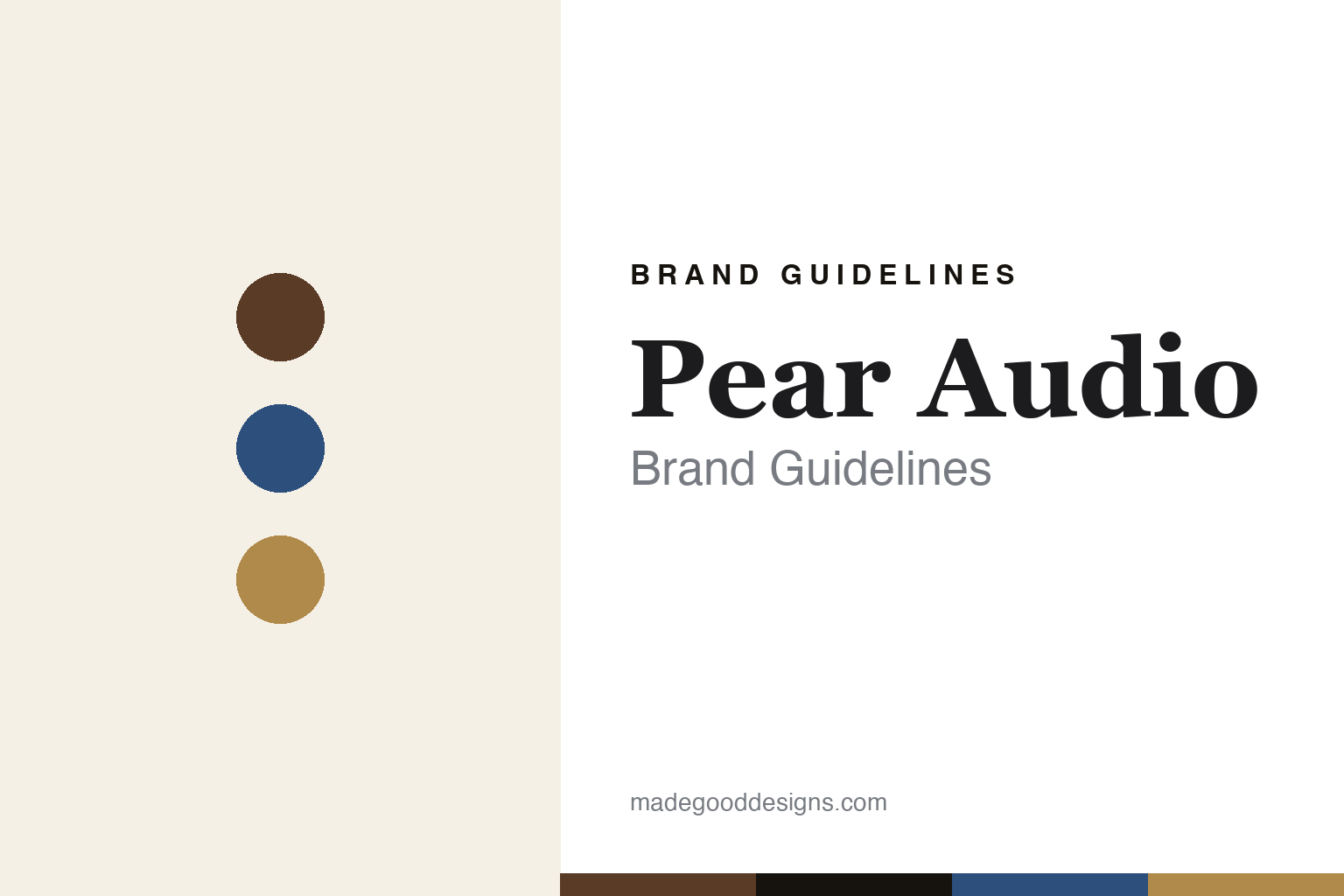 Pear Audio brand guidelines — abstract colour discs and material texture (original homage; not a Pear Audio product or logo)