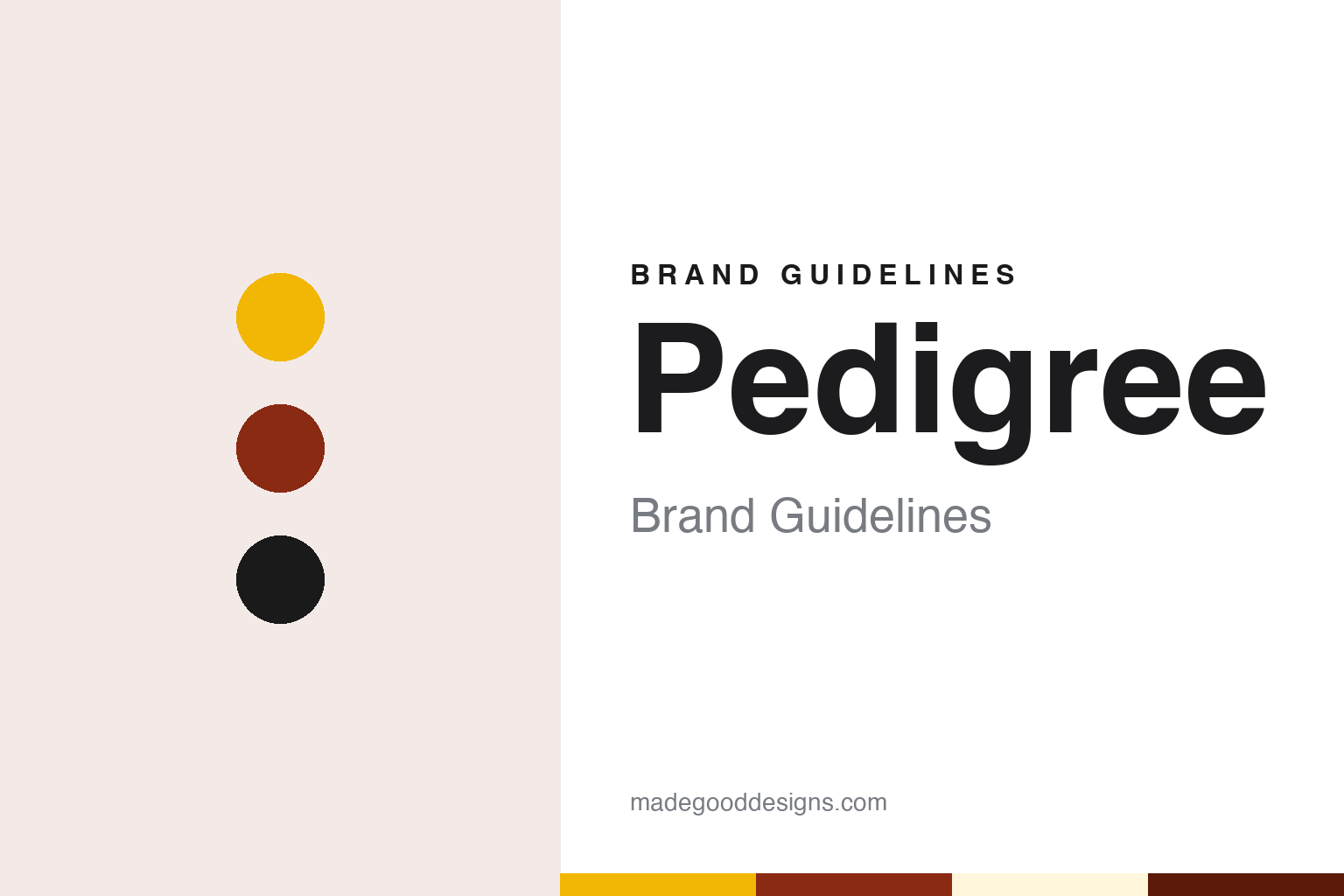 Pedigree brand guidelines — abstract colour discs and material texture (original homage; not a Pedigree product or logo)