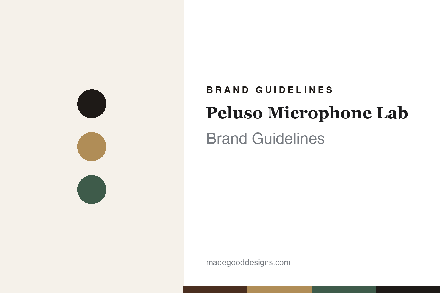 Peluso Brand Guidelines: The Virginia Workshop That Builds Tributes to Classic Microphones