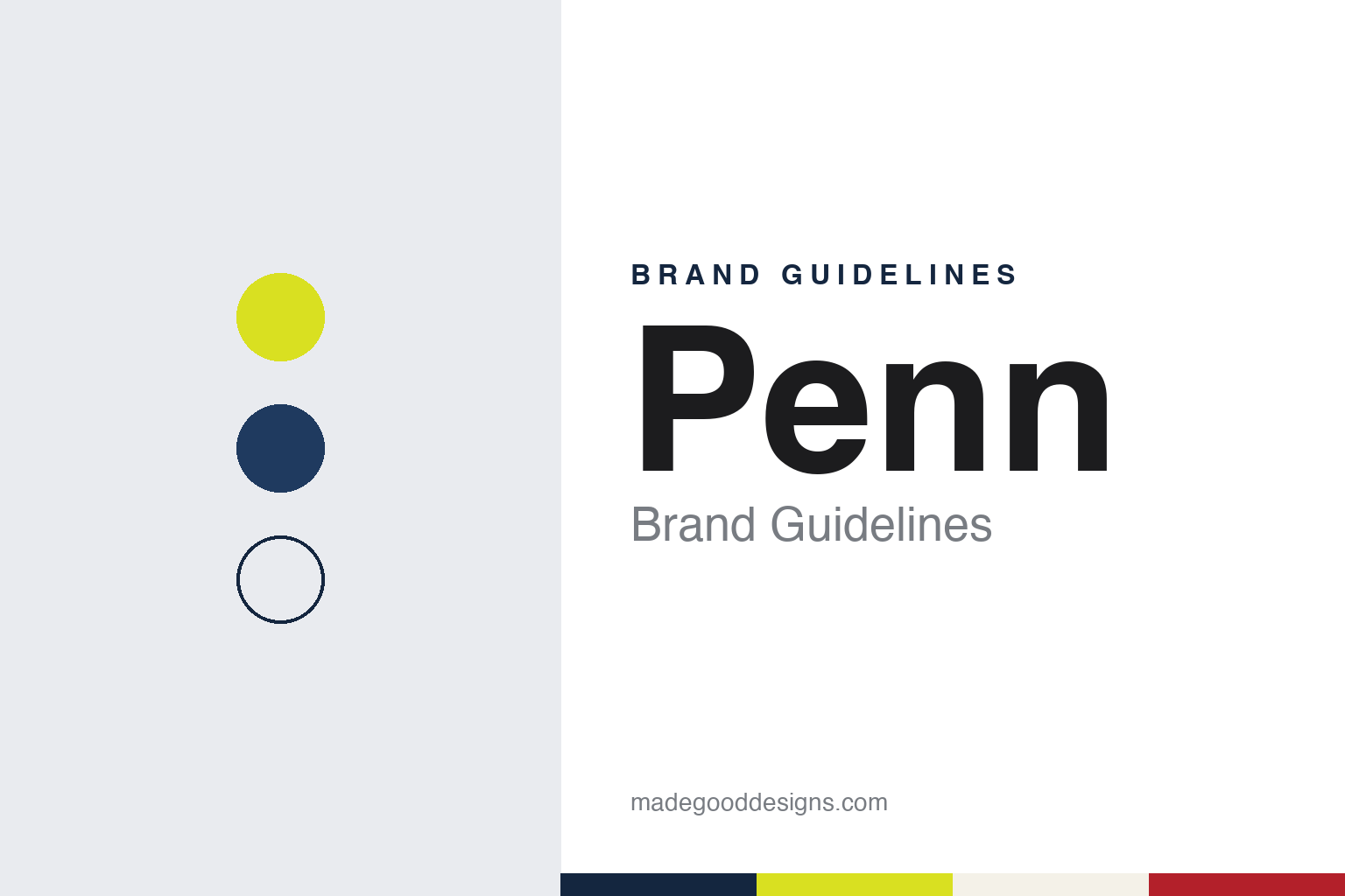 Penn brand guidelines — abstract colour discs and material texture (original homage; not a Penn product or logo)