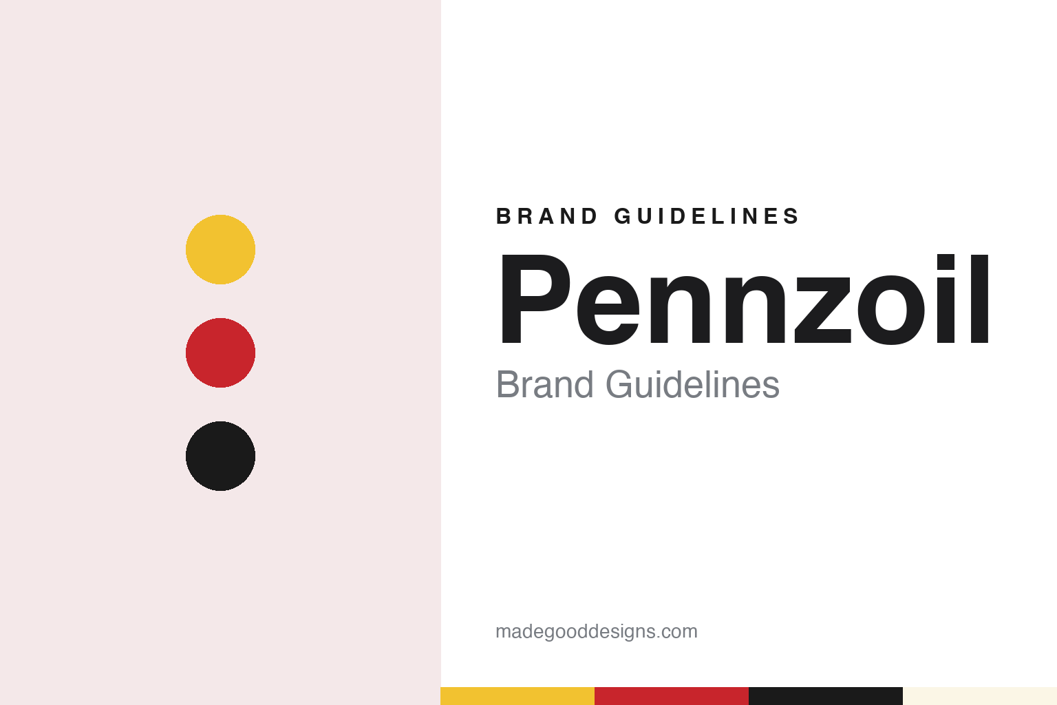Pennzoil brand guidelines — abstract colour discs and material texture (original homage; not a Pennzoil product or logo)