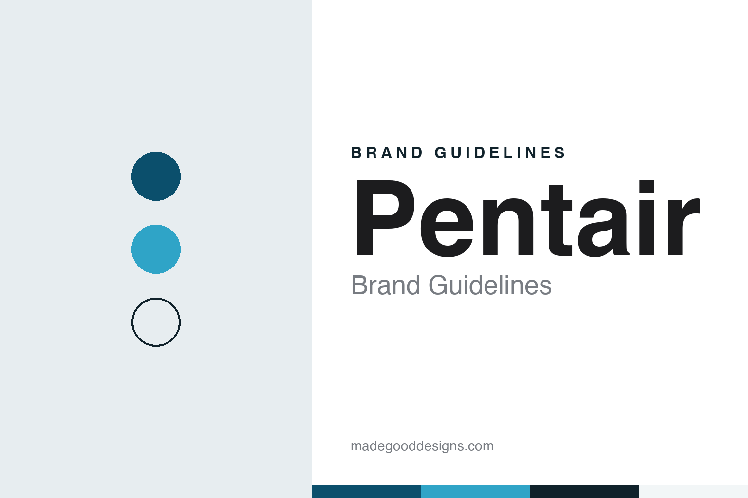 Pentair brand guidelines — abstract colour discs and material texture (original homage; not a Pentair product or logo)