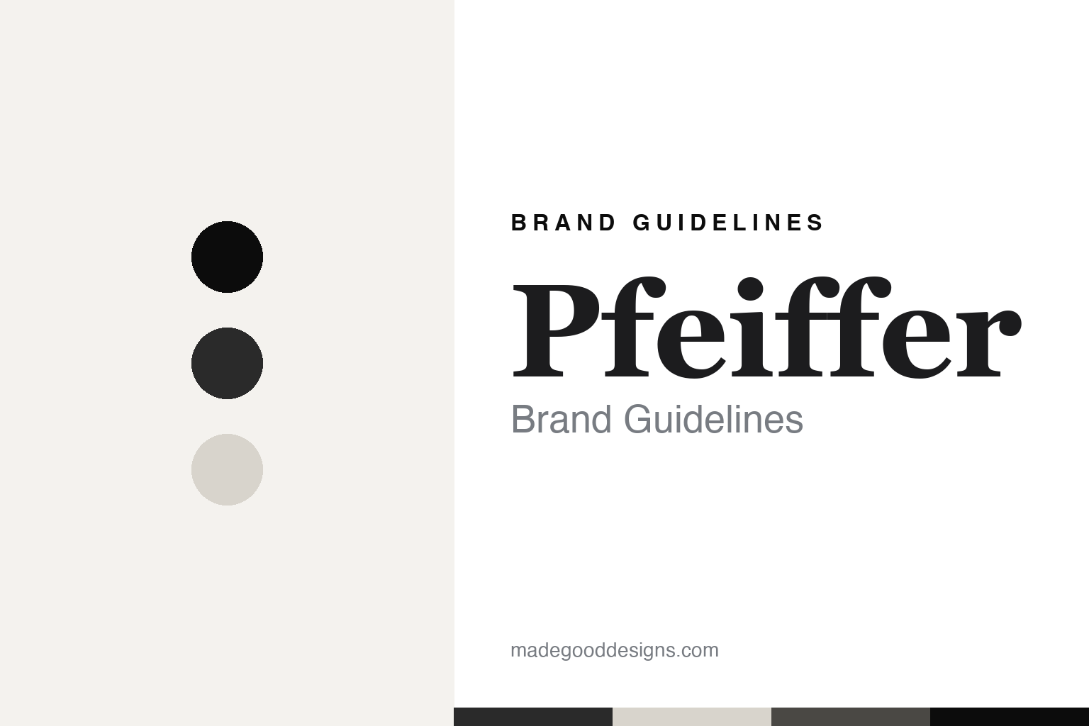 Pfeiffer Brand Guidelines: Certified German, With Parts From Next Door