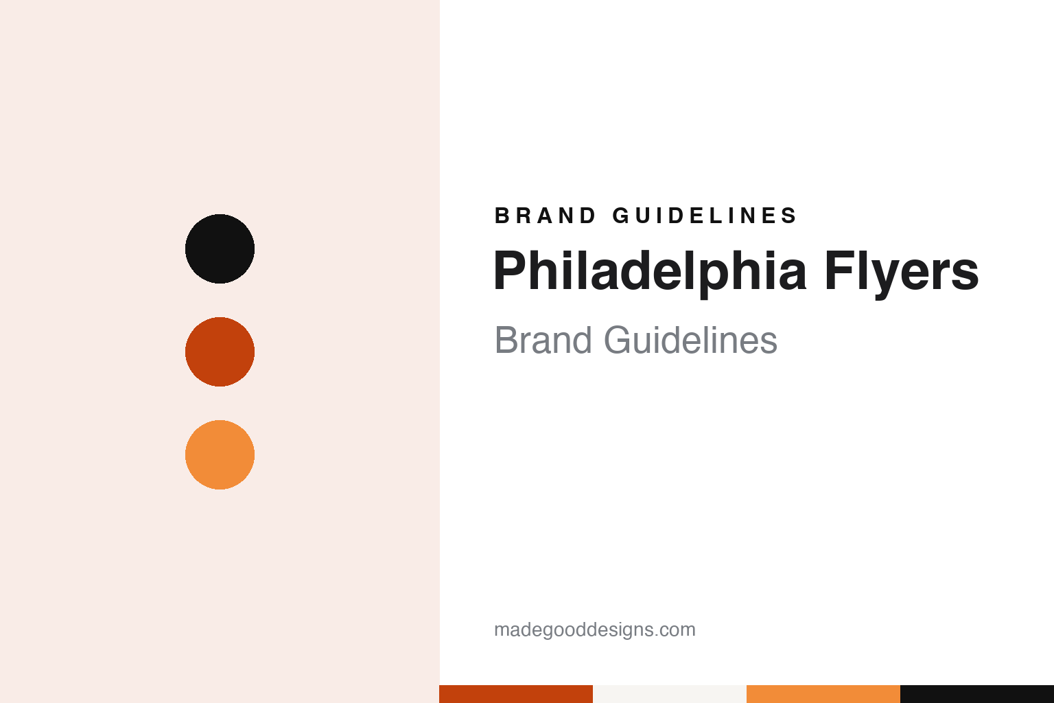 Philadelphia Flyers brand guidelines — abstract colour discs and material texture (original homage; not a Philadelphia Flyers product or logo)