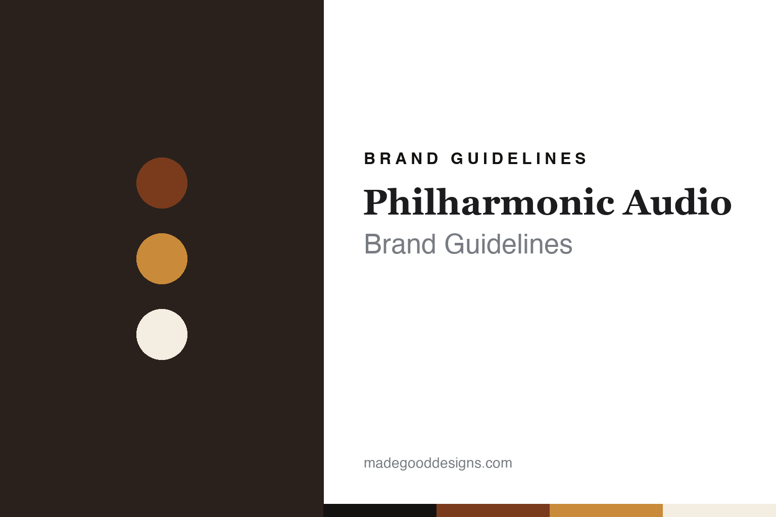 Philharmonic Audio brand guidelines — abstract colour discs and material texture (original homage; not a Philharmonic Audio product or logo)