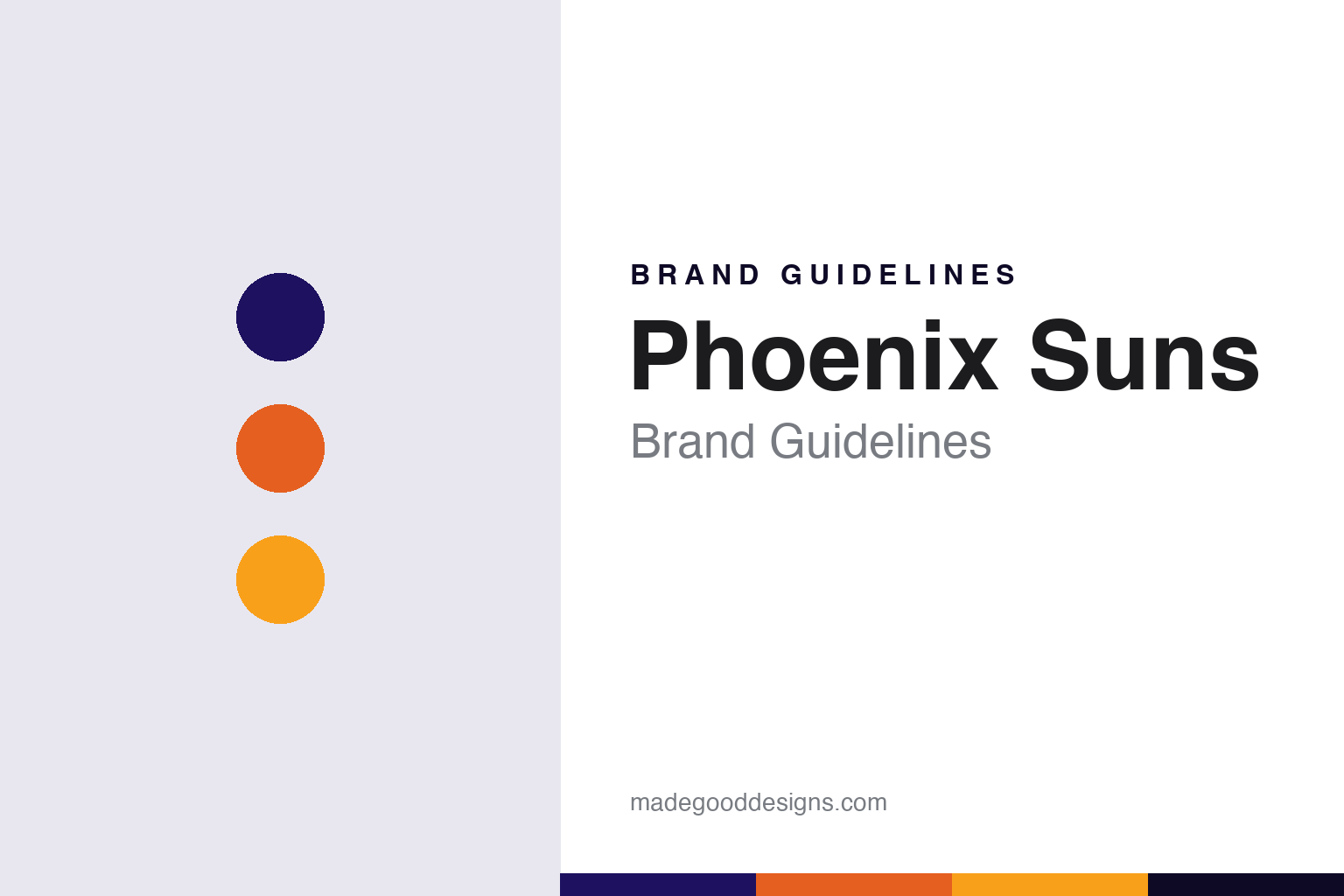 Phoenix Suns brand guidelines — abstract colour discs and material texture (original homage; not a Phoenix Suns product or logo)