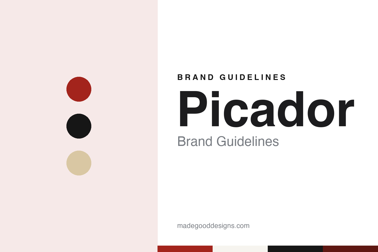 Picador brand guidelines — abstract colour discs and material texture (original homage; not a Picador product or logo)