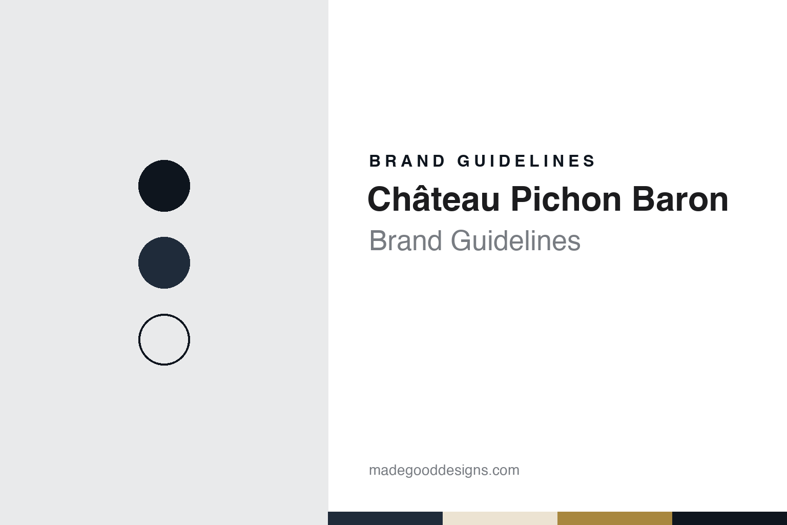 Château Pichon Baron brand guidelines — abstract colour discs and material texture (original homage; not a Château Pichon Baron product or logo)