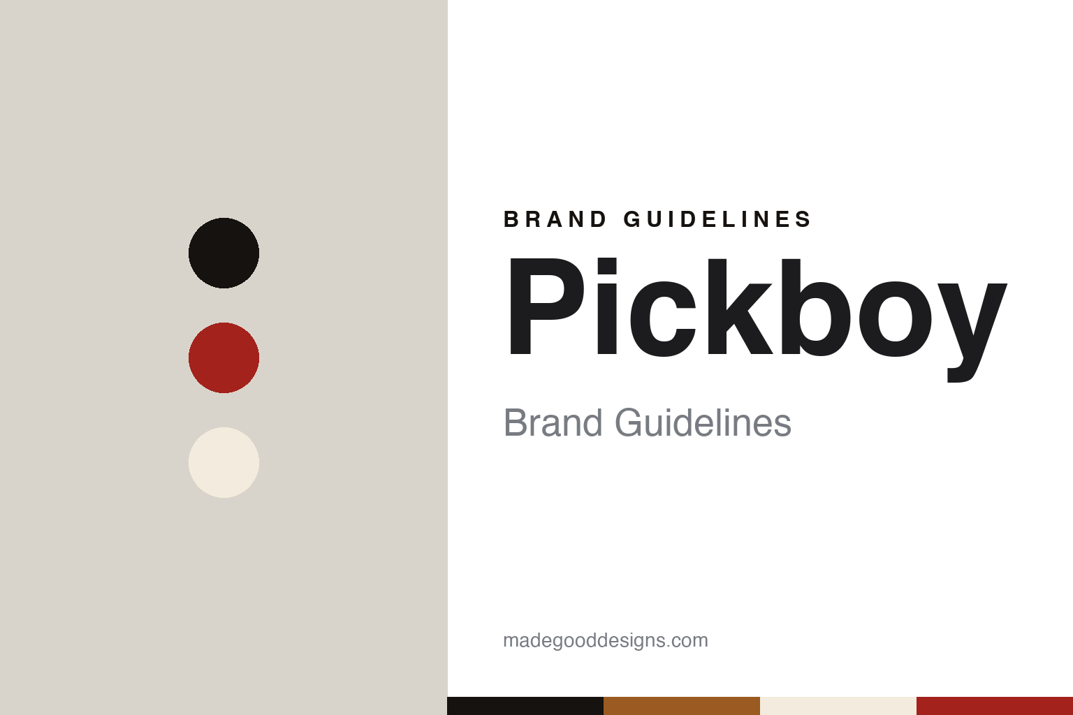 Pickboy brand guidelines — abstract colour discs and material texture (original homage; not a Pickboy product or logo)