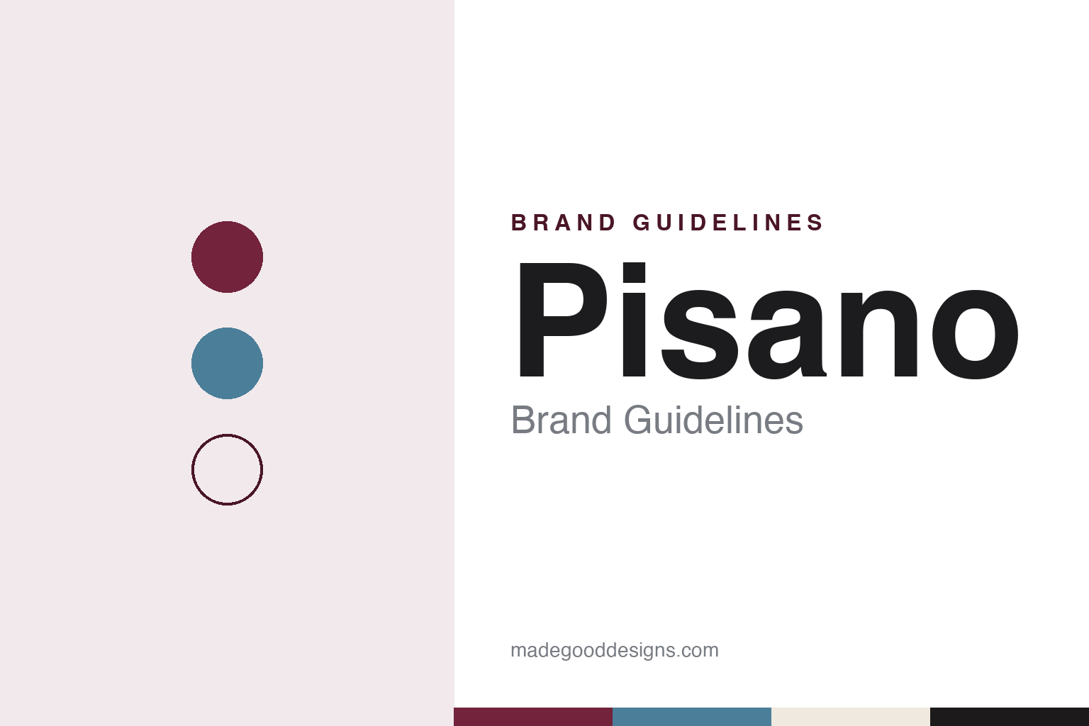 Pisano Brand Guidelines: A Progreso Wine Family Making Wine Since 1924