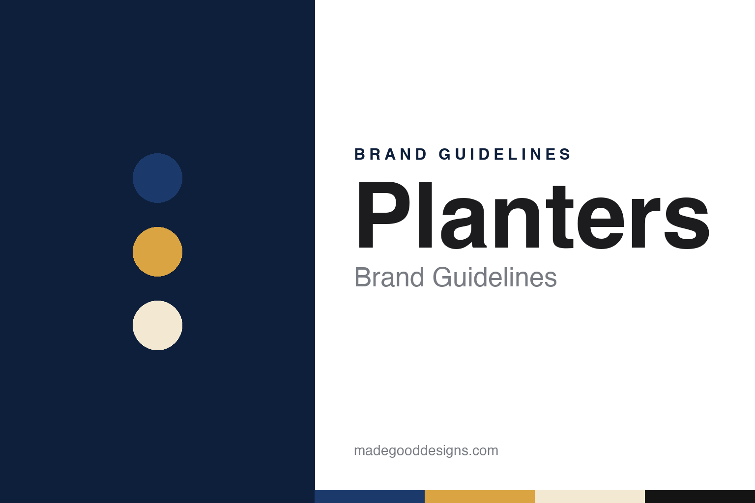 Planters brand guidelines — abstract colour discs and material texture (original homage; not a Planters product or logo)