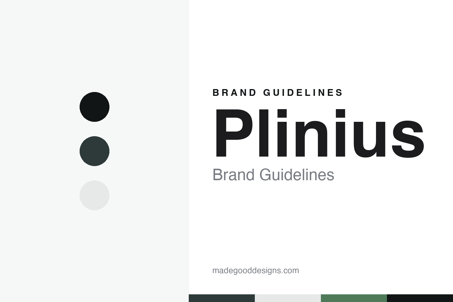 Plinius brand guidelines — abstract colour discs and material texture (original homage; not a Plinius product or logo)
