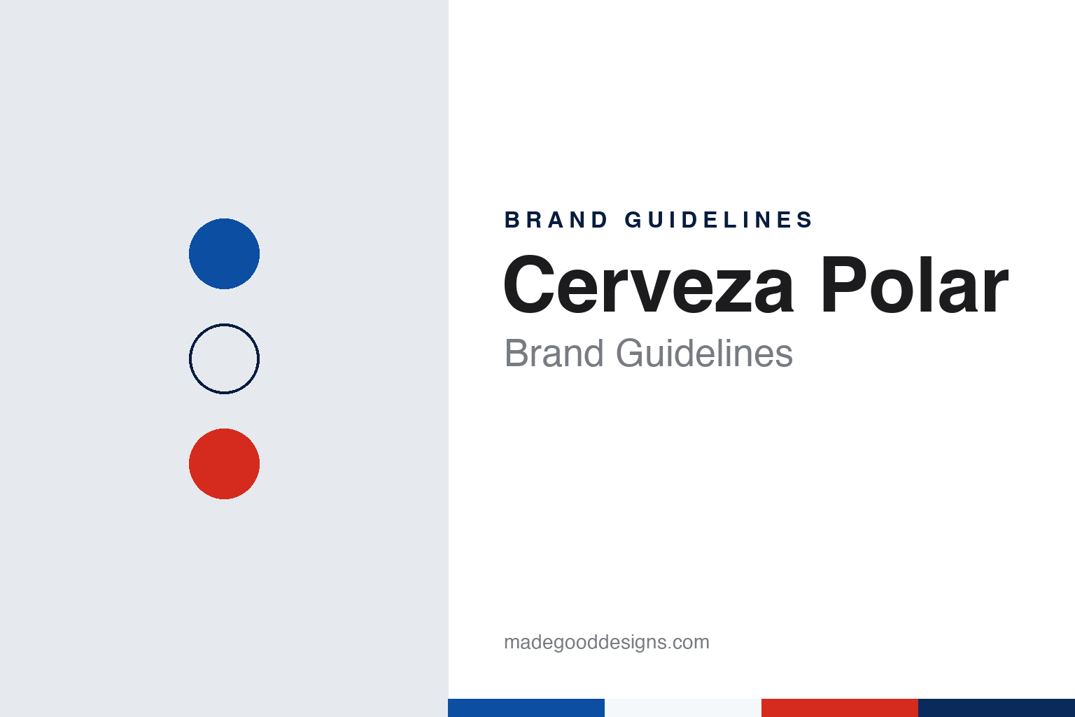 Cerveza Polar brand guidelines — abstract colour discs and material texture (original homage; not a Cerveza Polar product or logo)