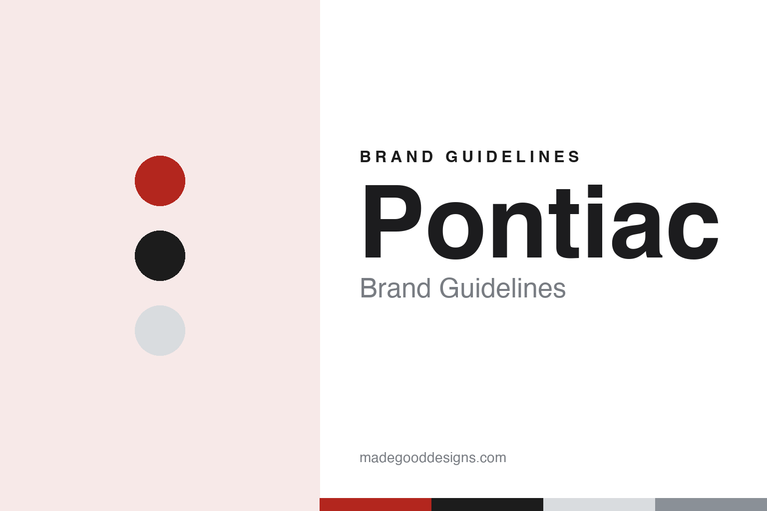 Pontiac brand guidelines — abstract colour discs and material texture (original homage; not a Pontiac product or logo)