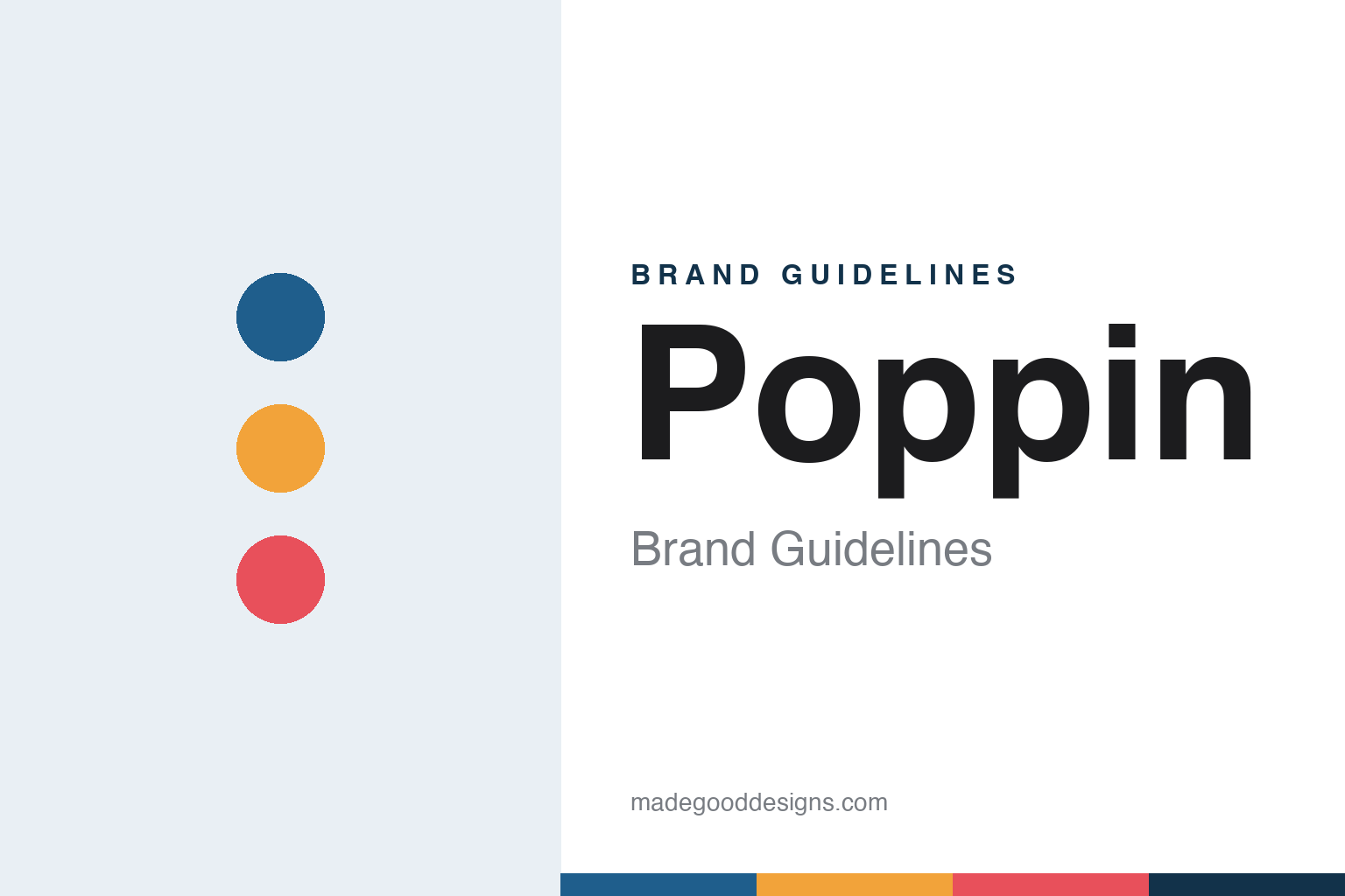 Poppin Brand Guidelines: New York Office Supplies in Coordinated Colour