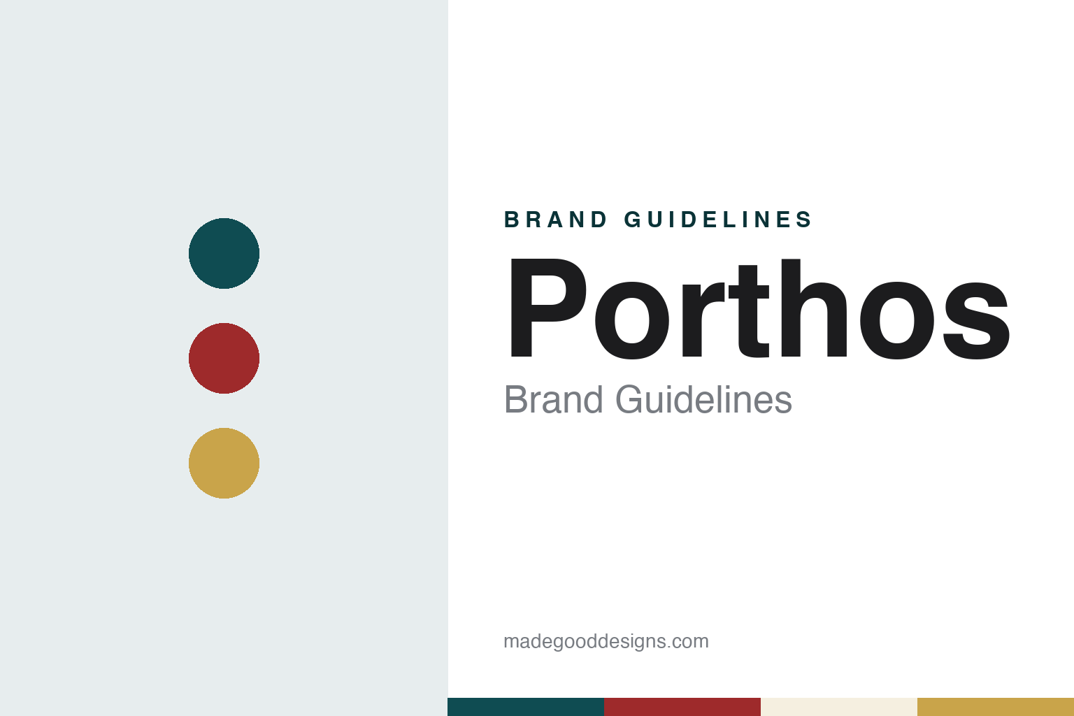 Porthos brand guidelines — abstract colour discs and material texture (original homage; not a Porthos product or logo)