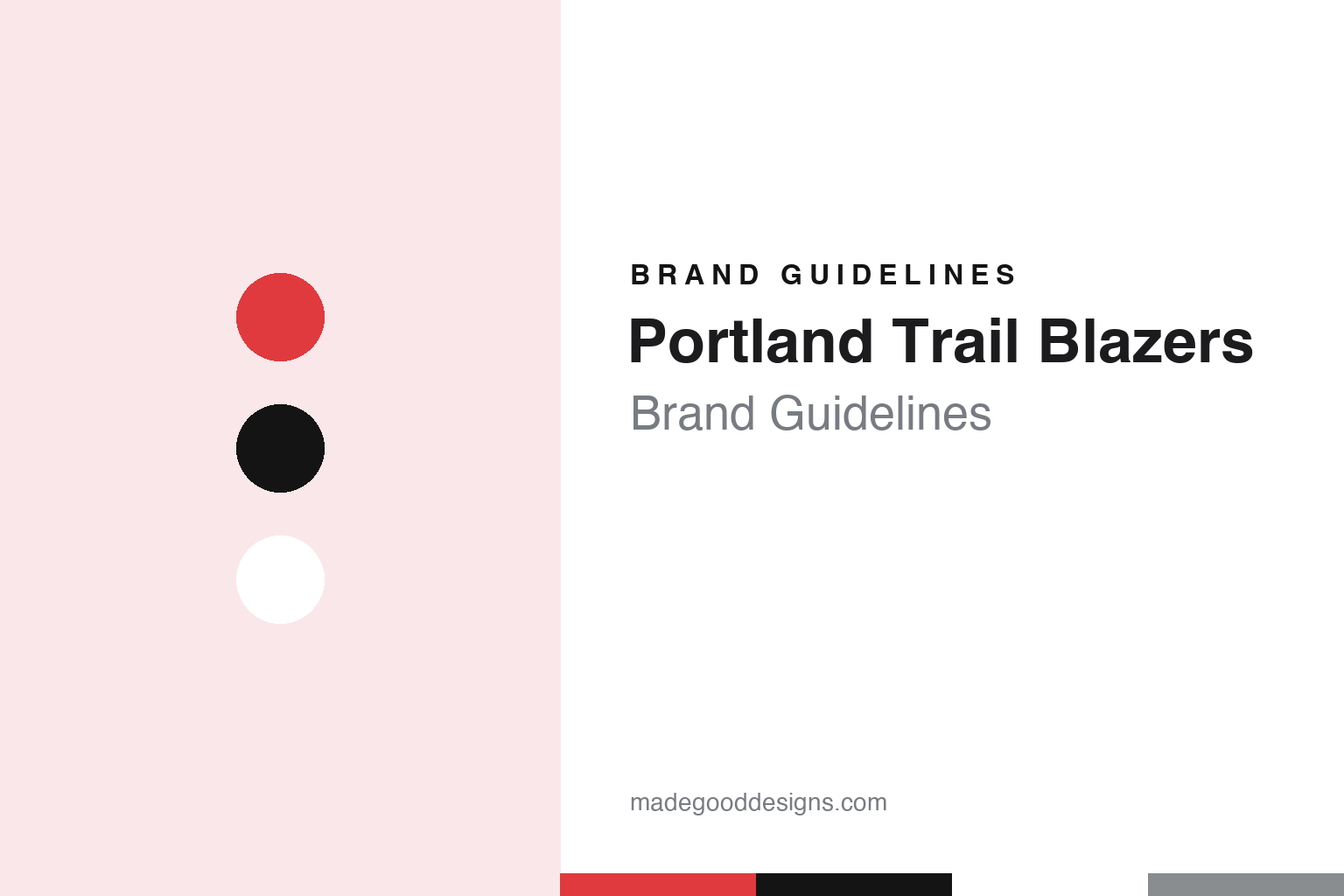 Portland Trail Blazers brand guidelines — abstract colour discs and material texture (original homage; not a Portland Trail Blazers product or logo)