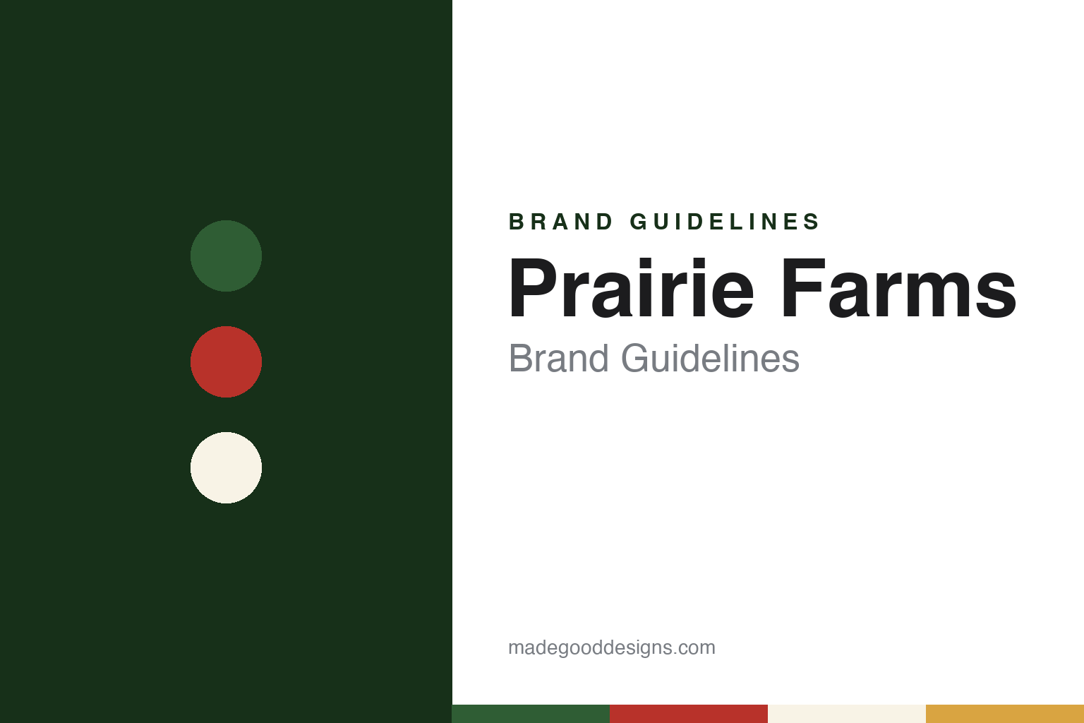 Prairie Farms brand guidelines — abstract colour discs and material texture (original homage; not a Prairie Farms product or logo)