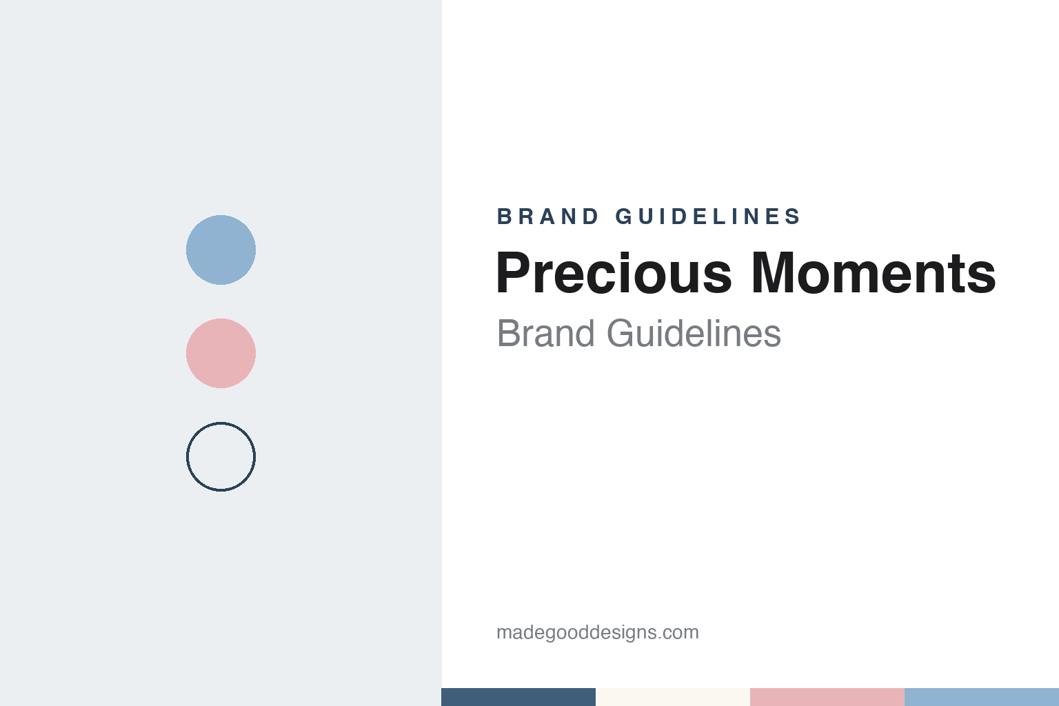 Precious Moments brand guidelines — abstract colour discs and material texture (original homage; not a Precious Moments product or logo)
