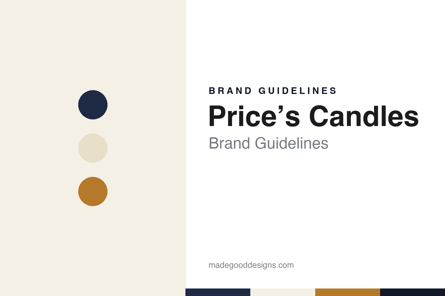 Price’s Candles brand guidelines — abstract colour discs and material texture (original homage; not a Price’s Candles product or logo)