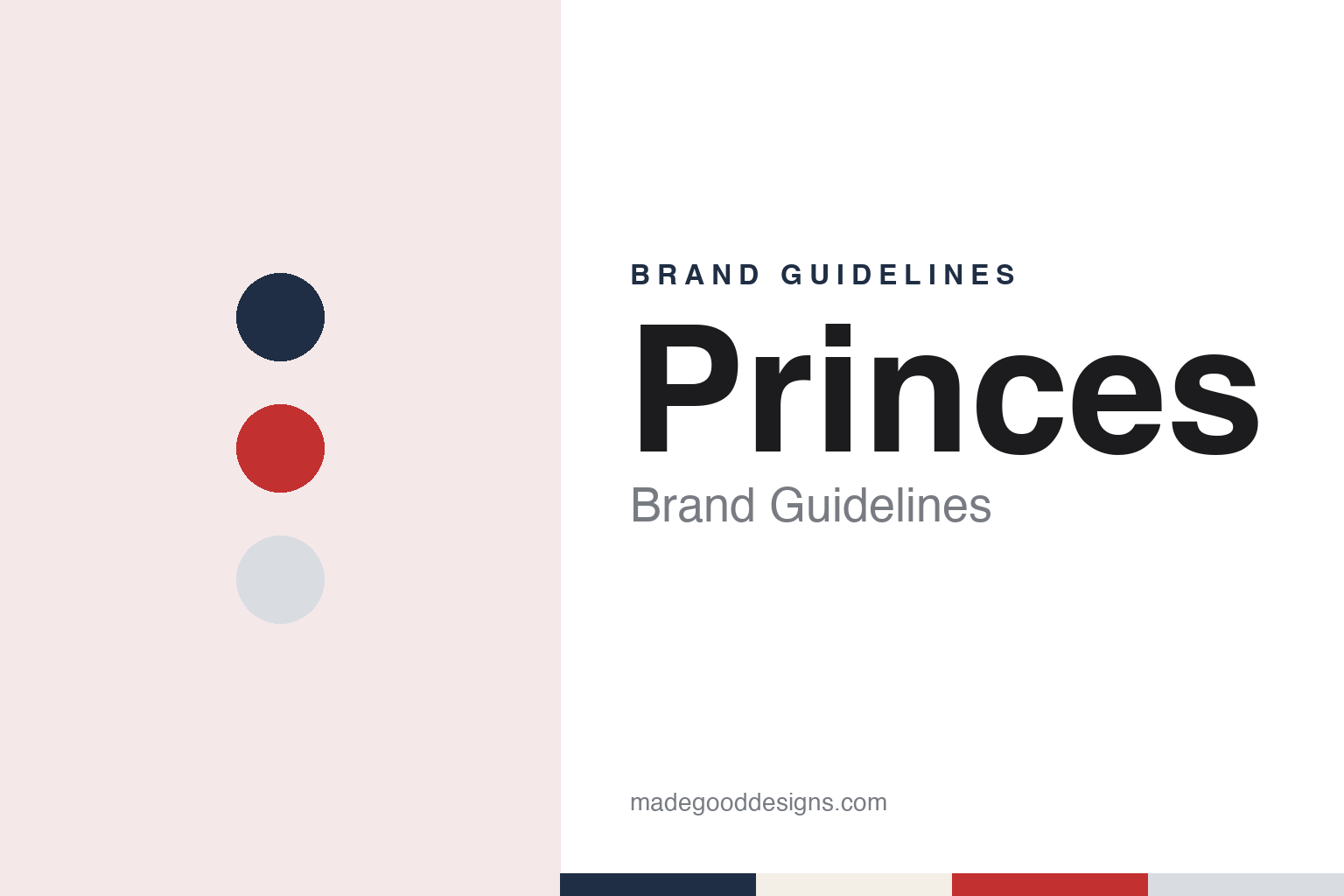 Princes brand guidelines — abstract colour discs and material texture (original homage; not a Princes product or logo)