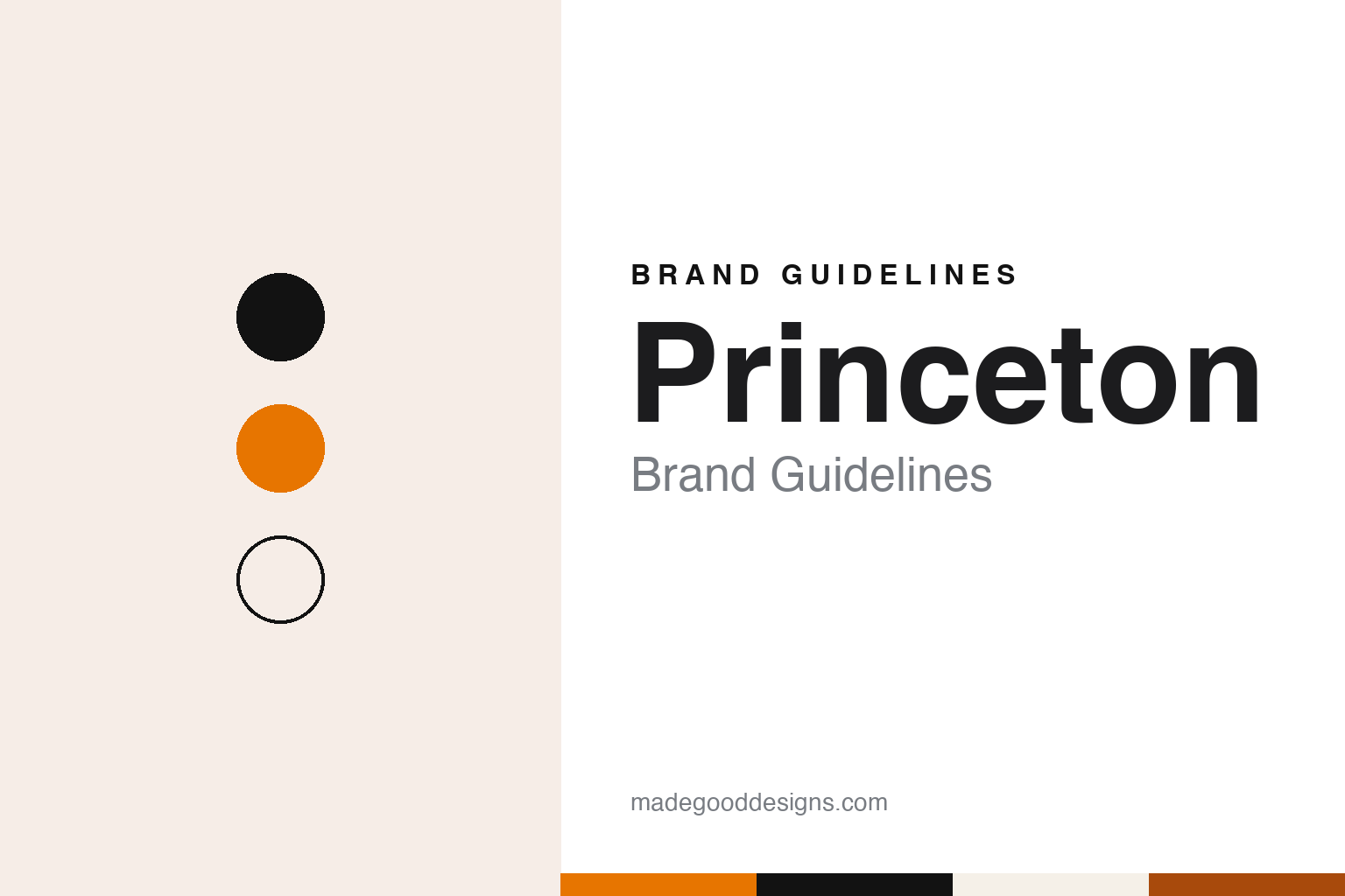 Princeton Brand Guidelines: Orange and Black, an Open Bible and the Shield of 1896