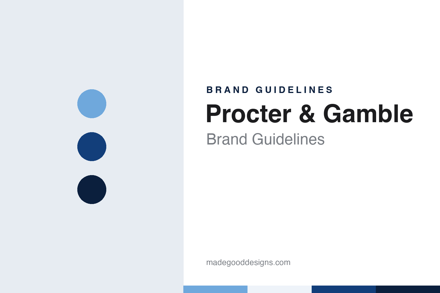 Procter & Gamble brand guidelines — abstract colour discs and material texture (original homage; not a Procter & Gamble product or logo)
