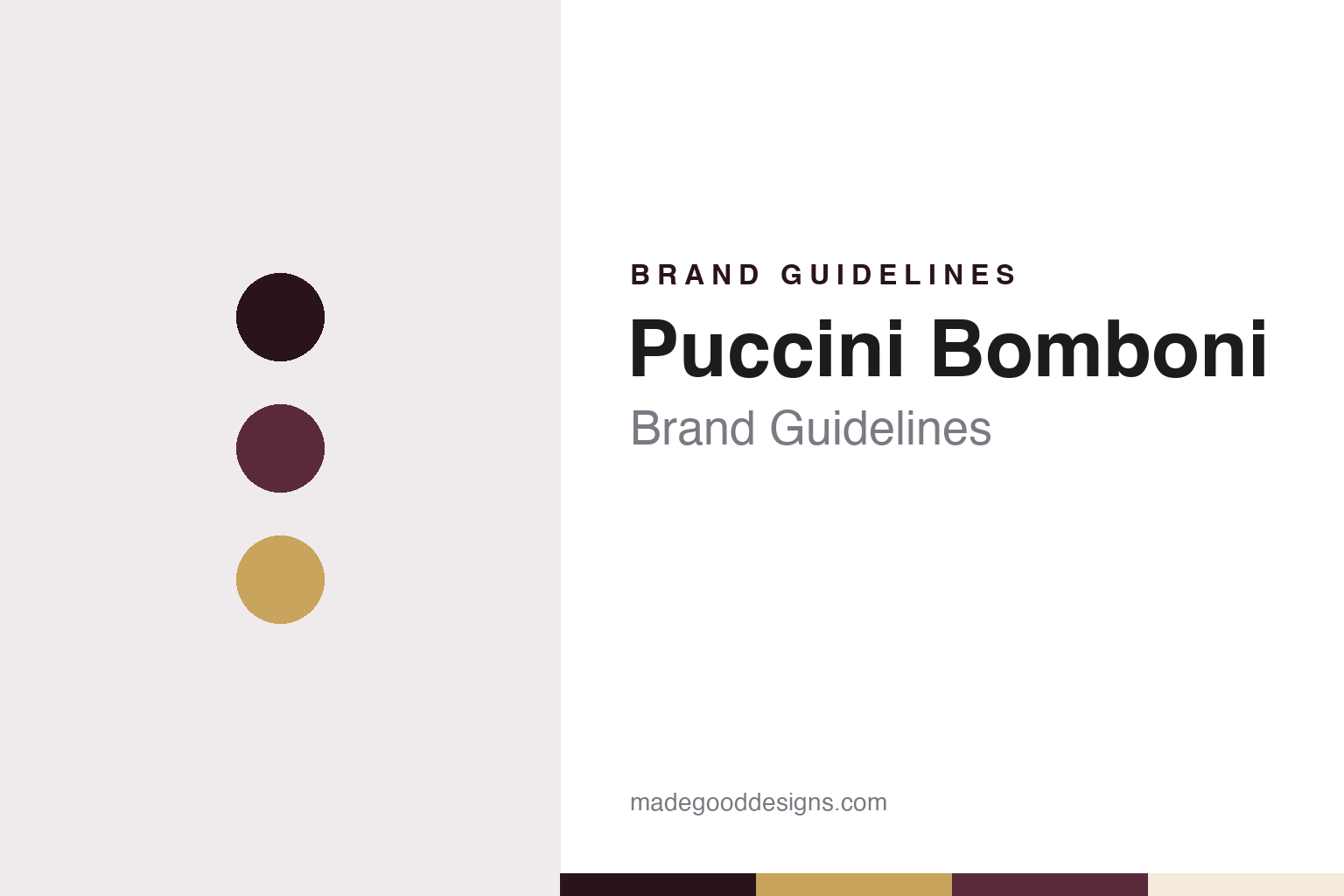 Puccini Bomboni Brand Guidelines: The Family Chocolatier of Amsterdam’s Staalstraat