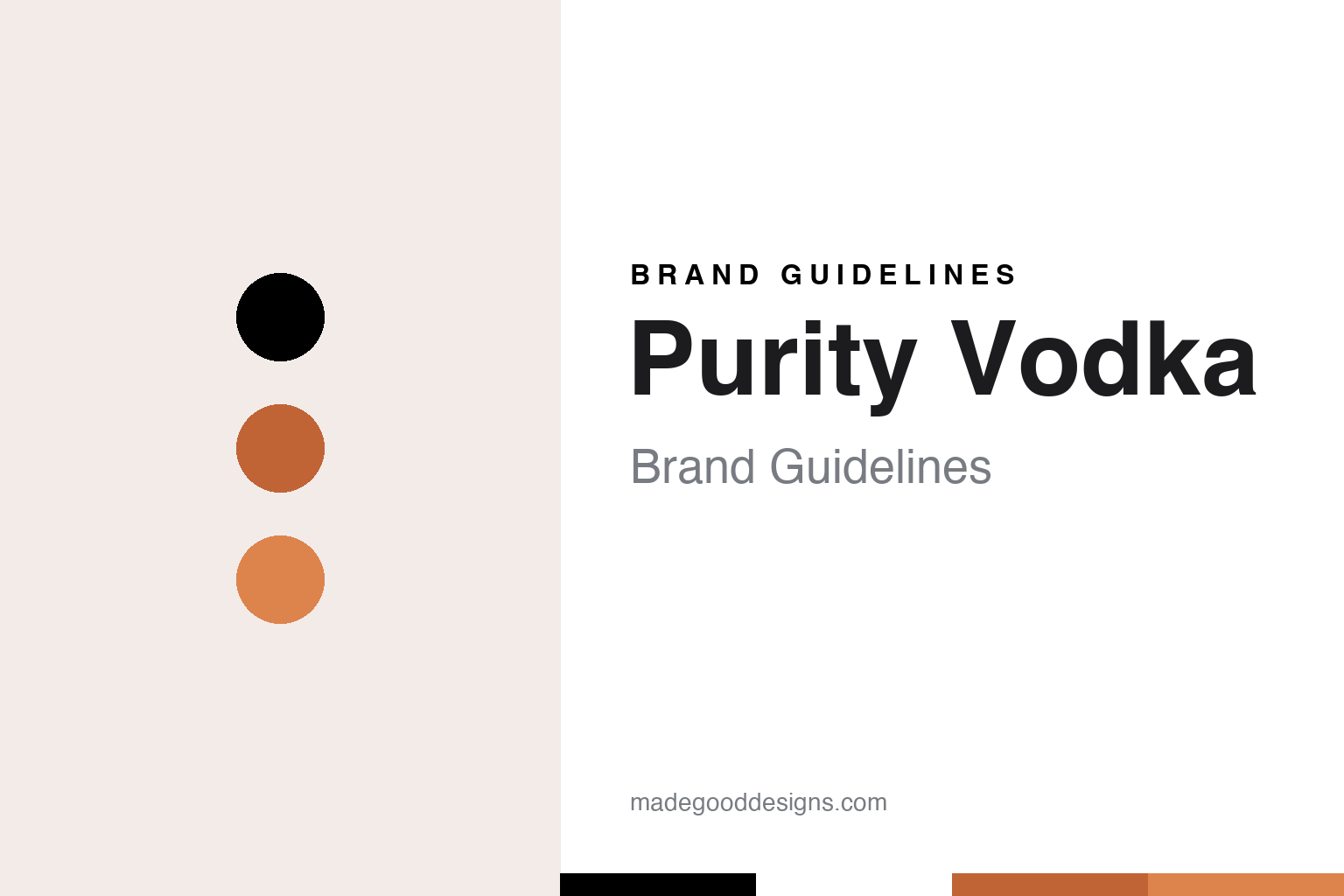 Purity Vodka Brand Guidelines: The Ellinge Castle Vodka With a Published Copper Palette